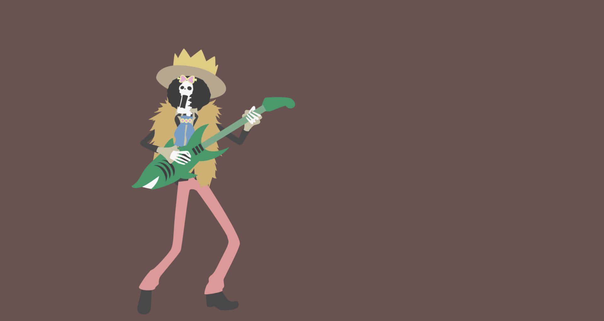 Minimalistang One Piece Soul King Brook Wallpaper