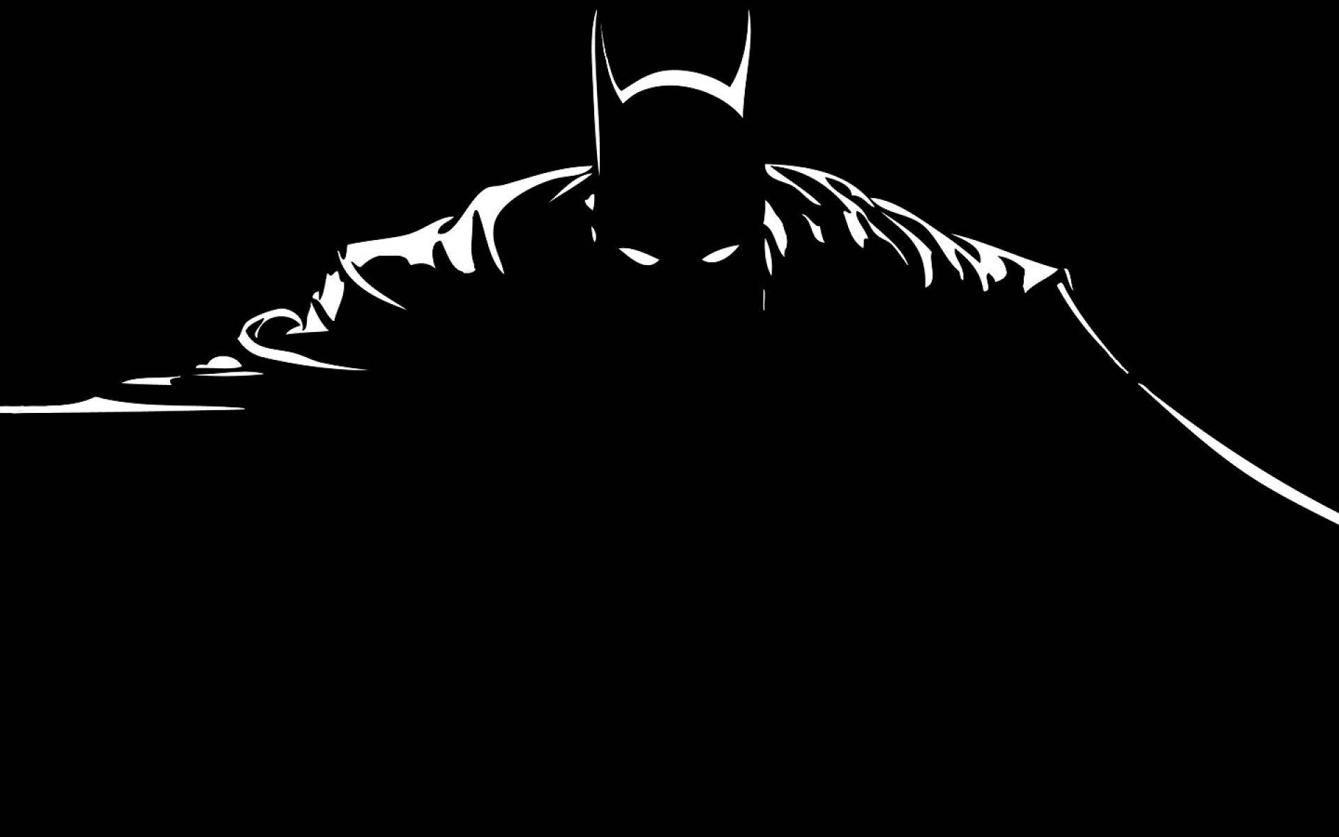 Minimalistang Sining ng Kapa ni Batman Wallpaper