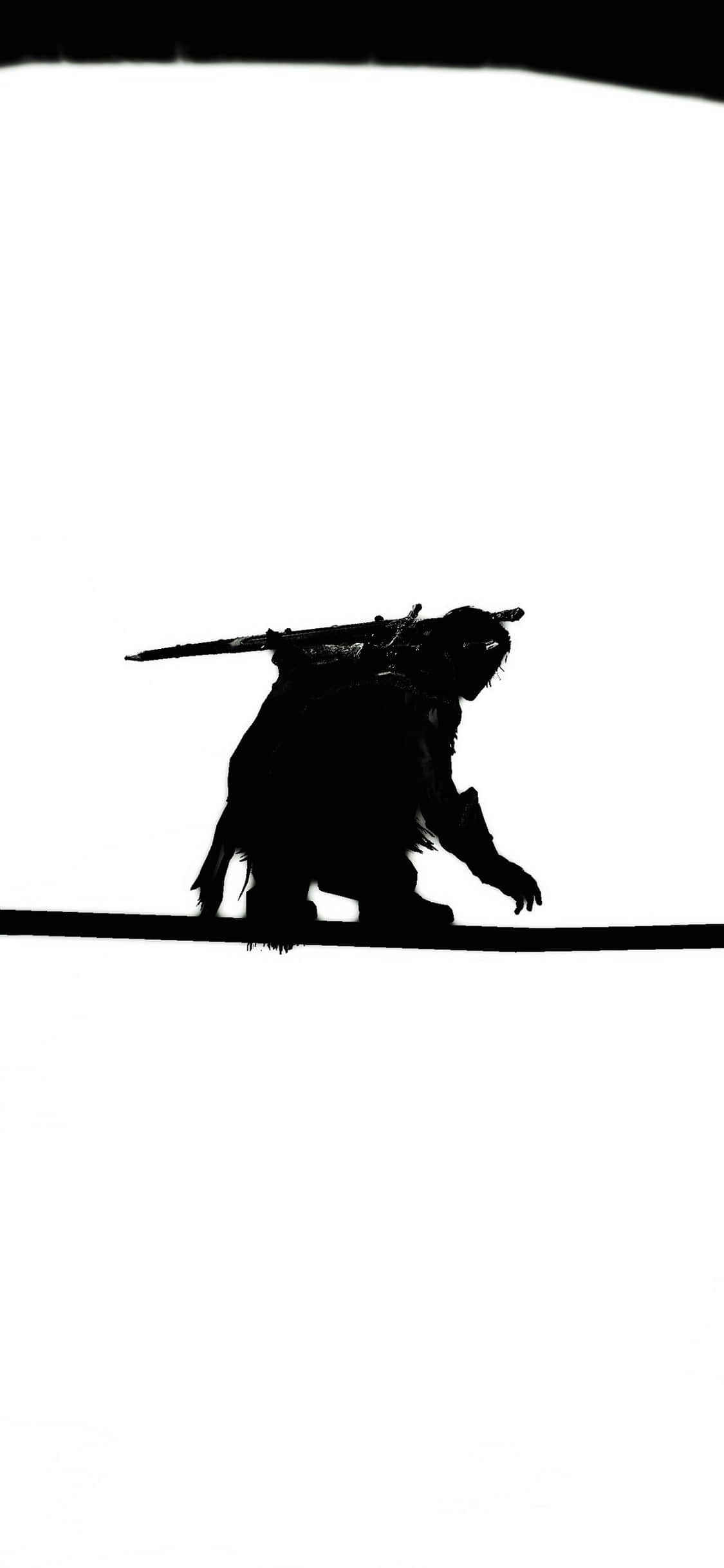 Minimalistikong iPhone X Shadow Of Mordor Background Wallpaper