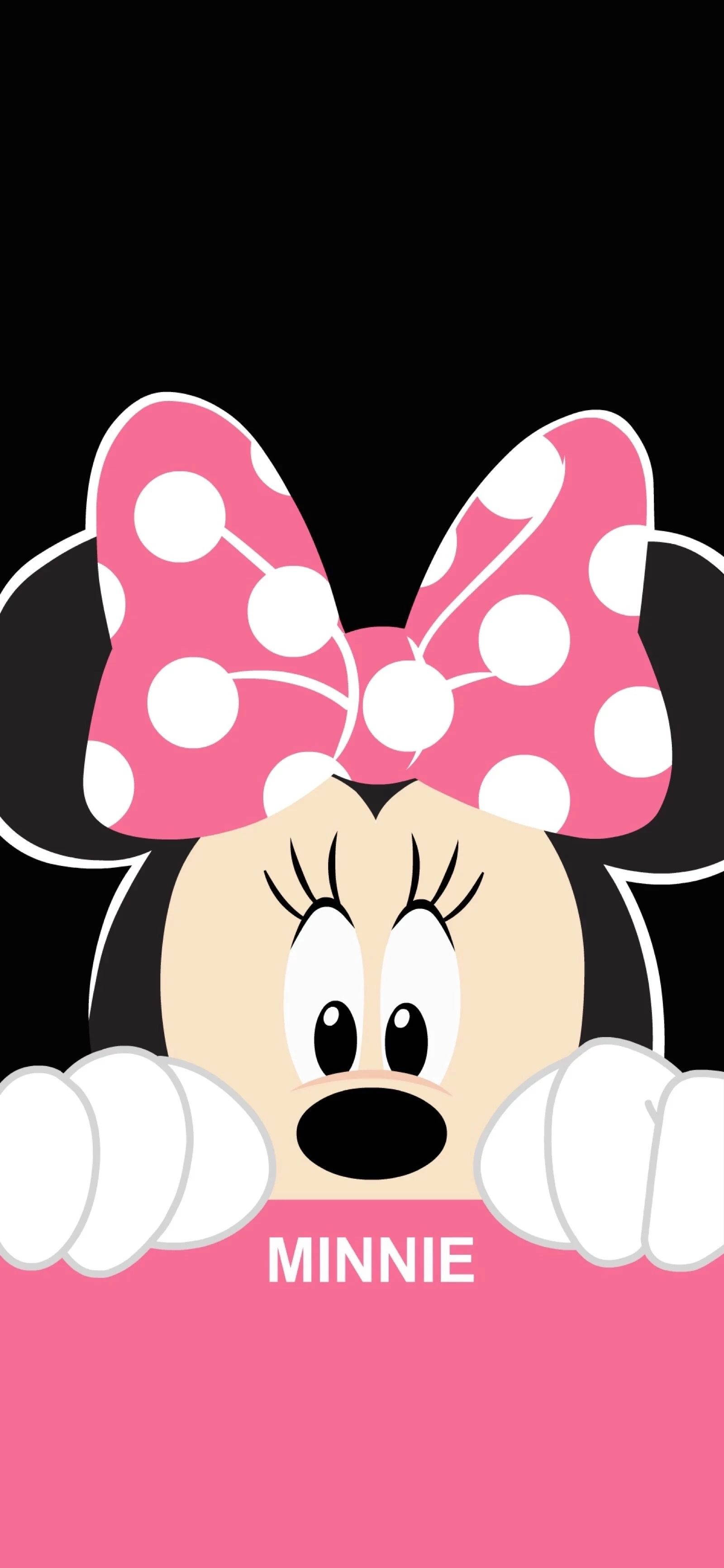 Si Minnie Mouse na Sumisip mula sa Dingding Wallpaper