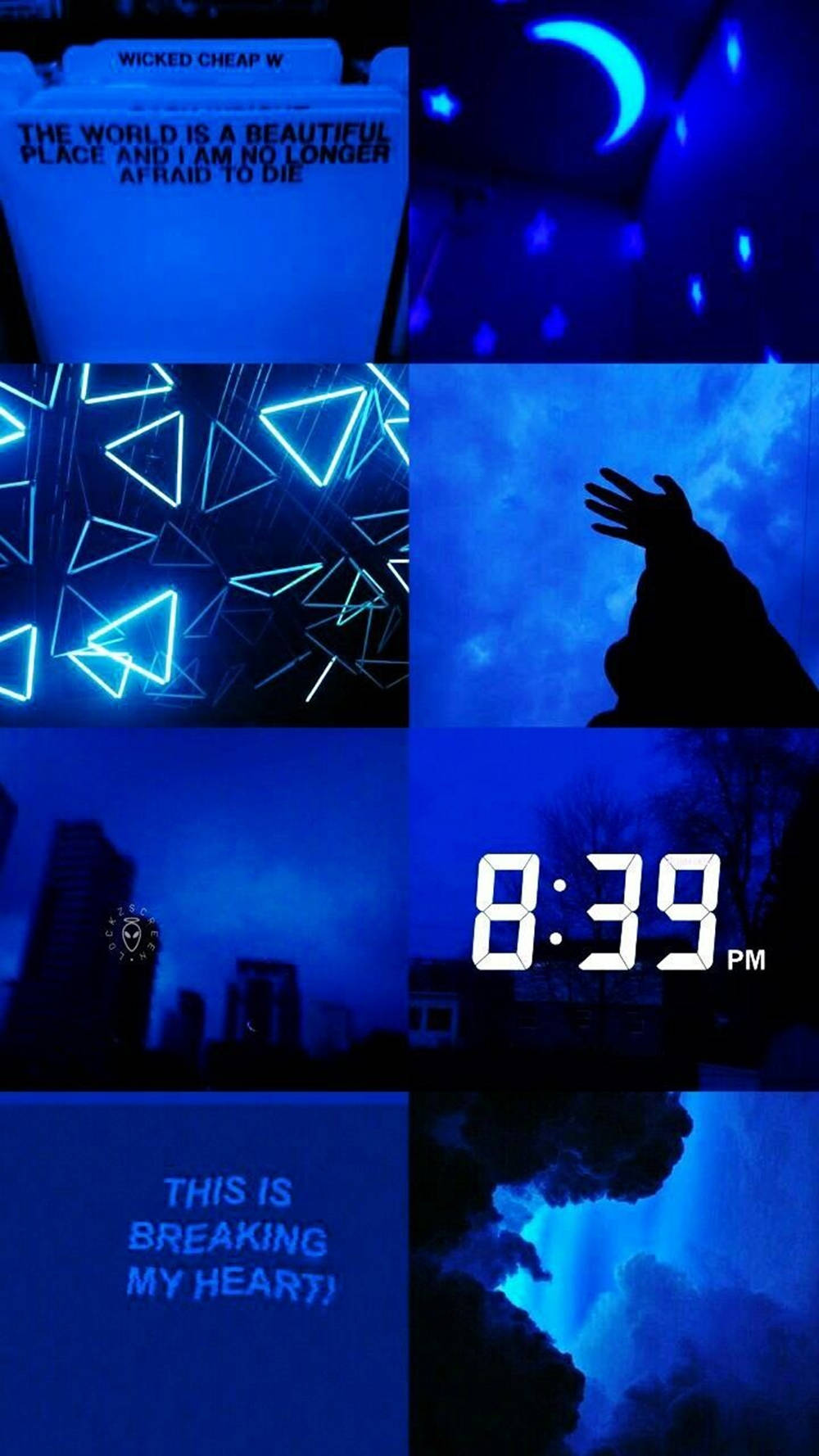 Misteryosong Asul na Aesthetic Tumblr Wallpaper
