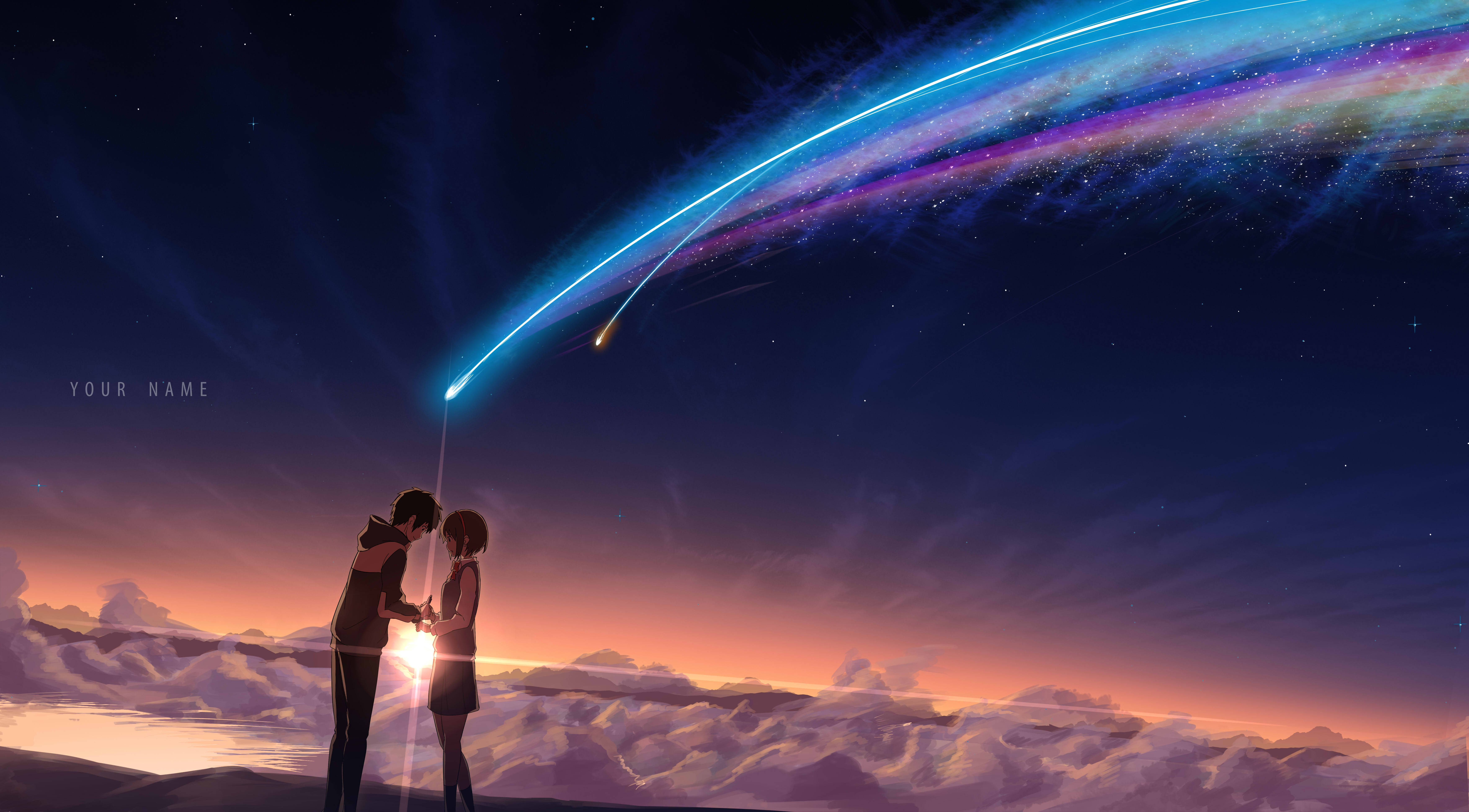 Mitsuha at Taki Anime 4K Wallpaper