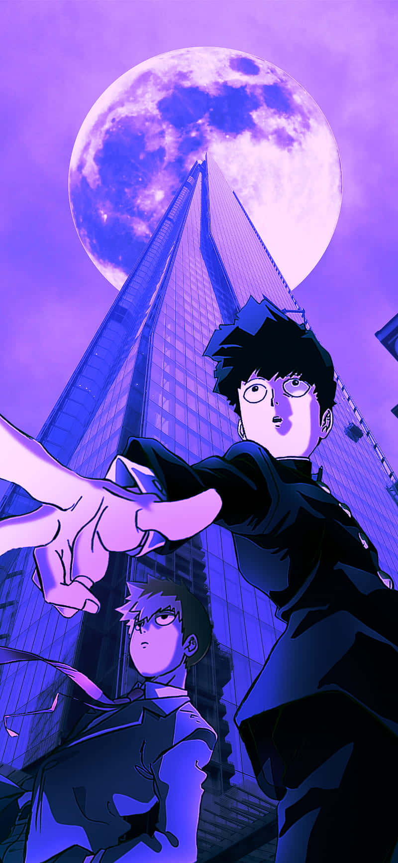 Mob Psycho Purple Picture Wallpaper