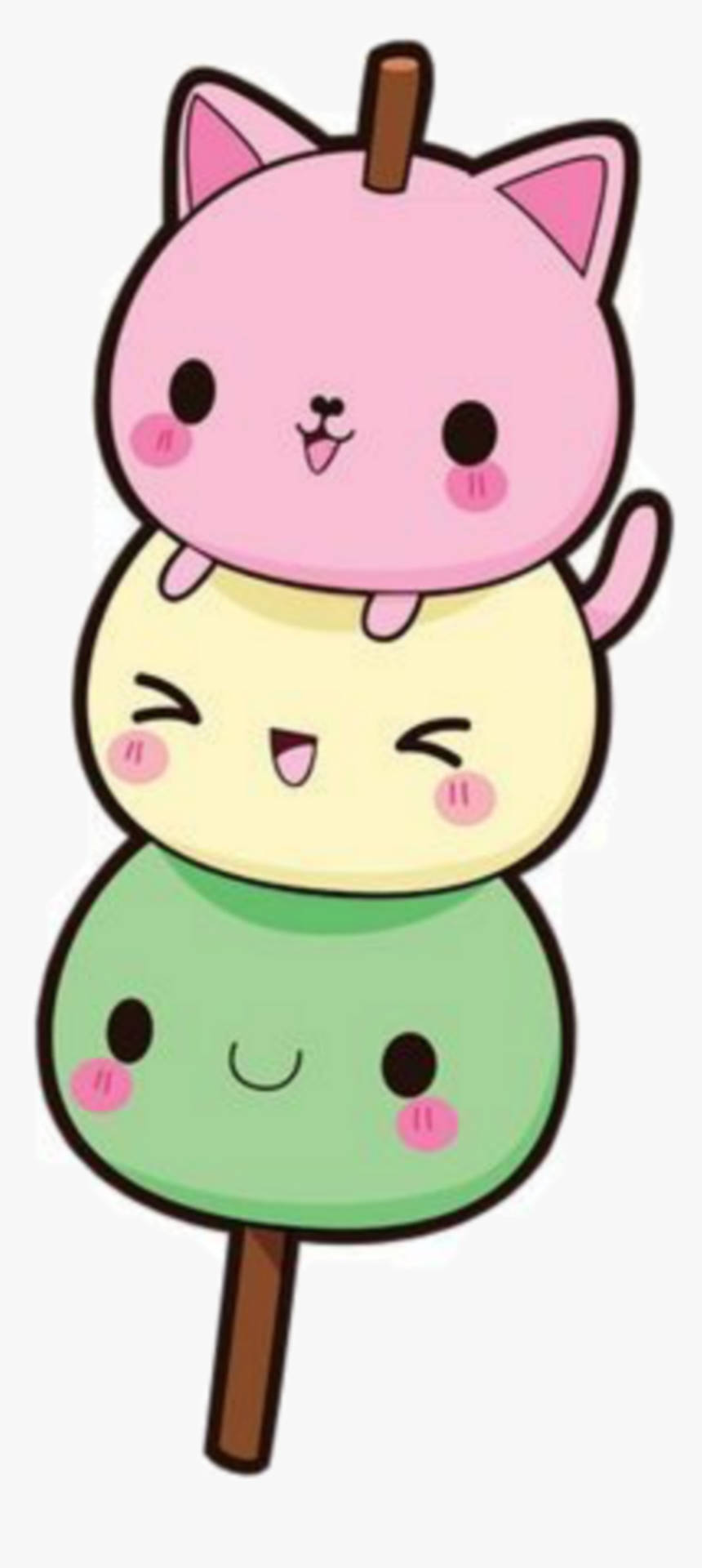 Mochi na Mga Hayop na Kawaii Wallpaper