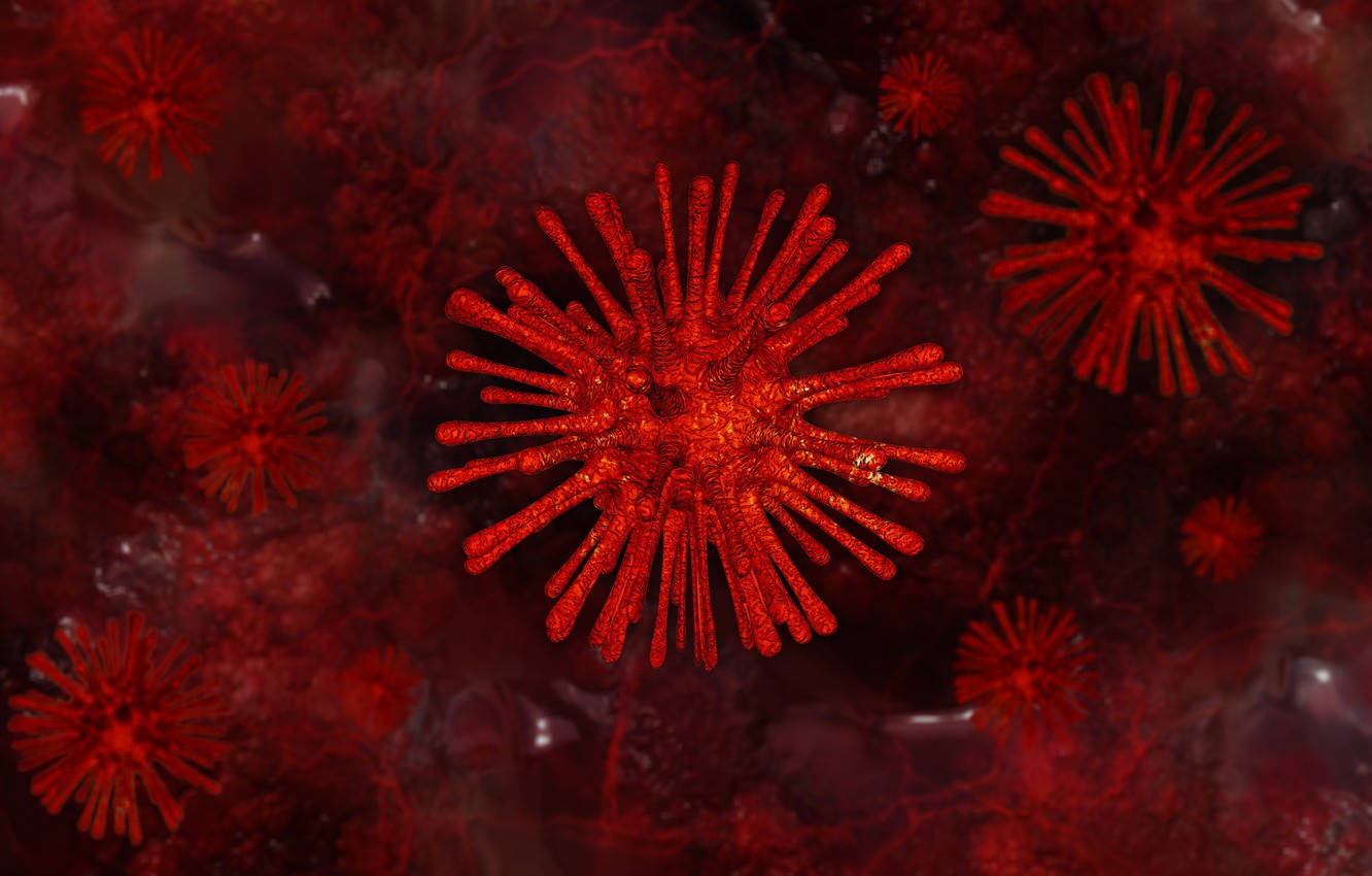Modelo ng Coronavirus na Paputok na Shred Wallpaper