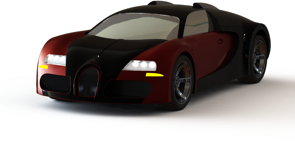 Modelong Bugatti Veyron na Pula at Itim Wallpaper