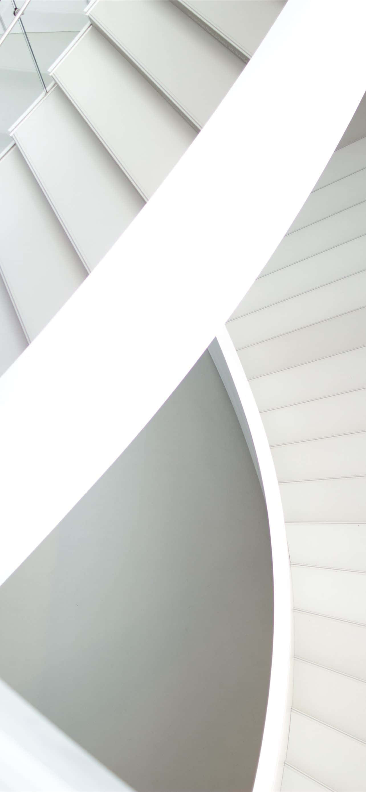 Modern Architecture White Stairs iPhone Wallpaper