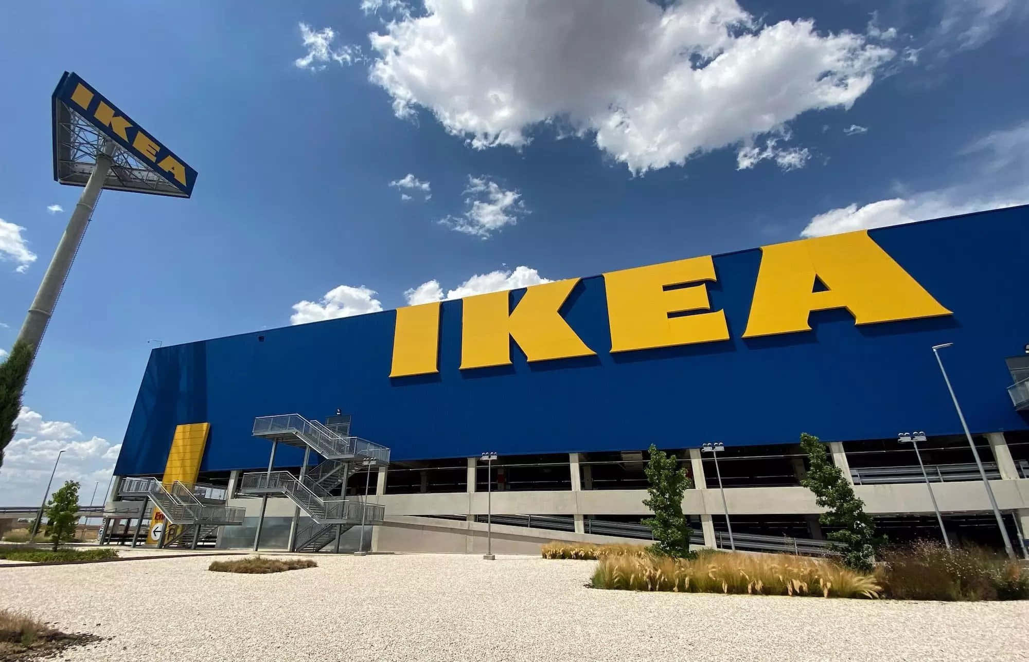 Modernong IKEA Living Room Design Wallpaper