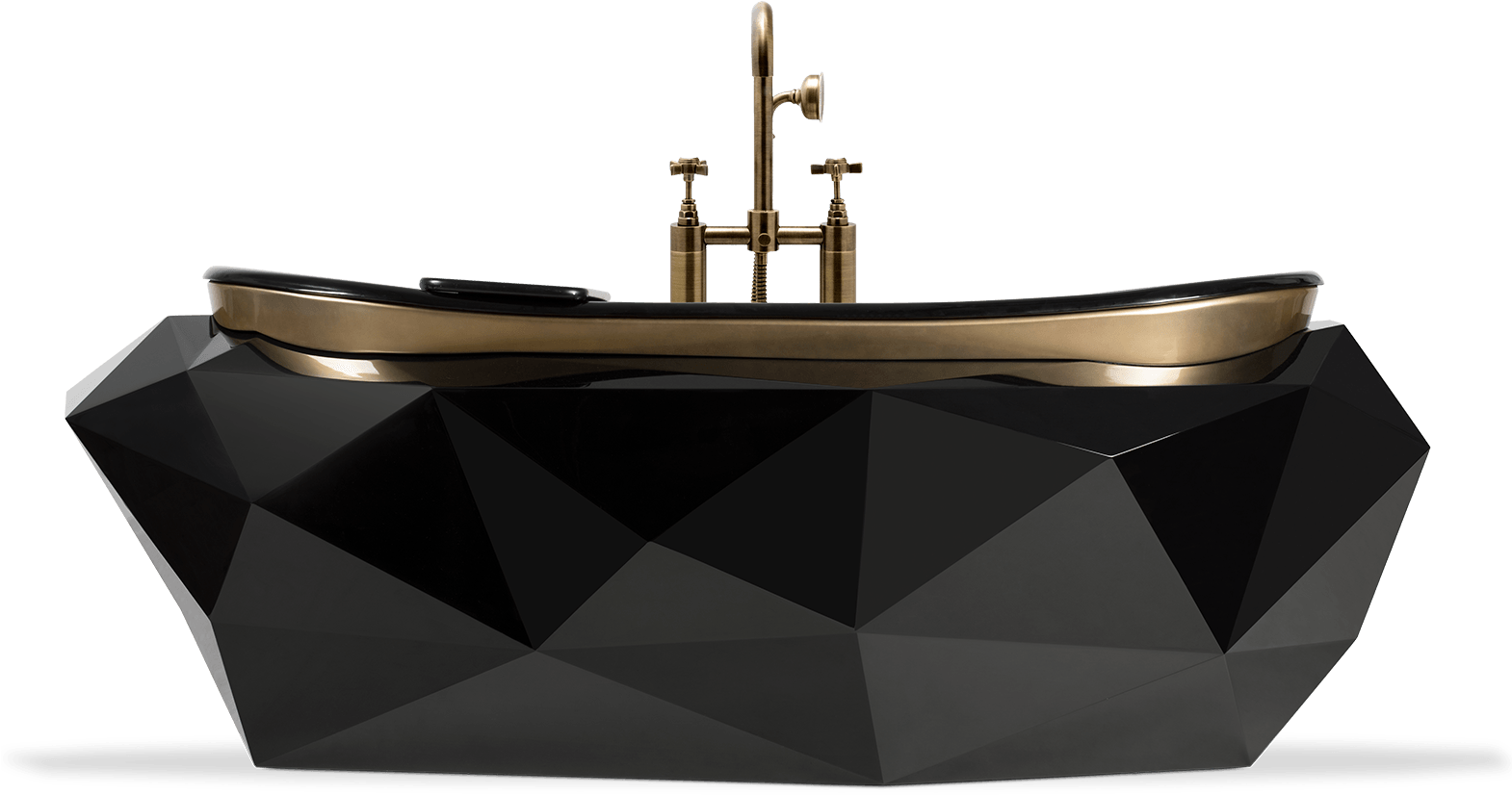Modernong Geometric na Disenyo ng Bathtub Wallpaper