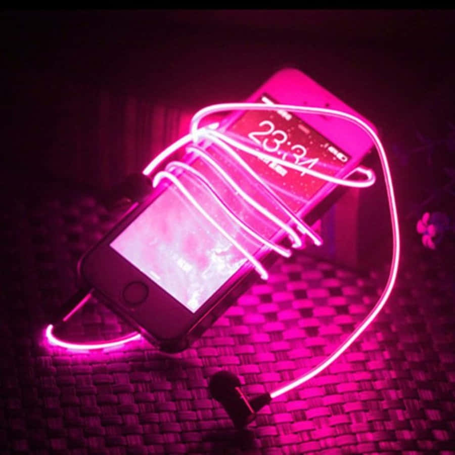 Modernong Neon Pink na Estetiko Wallpaper
