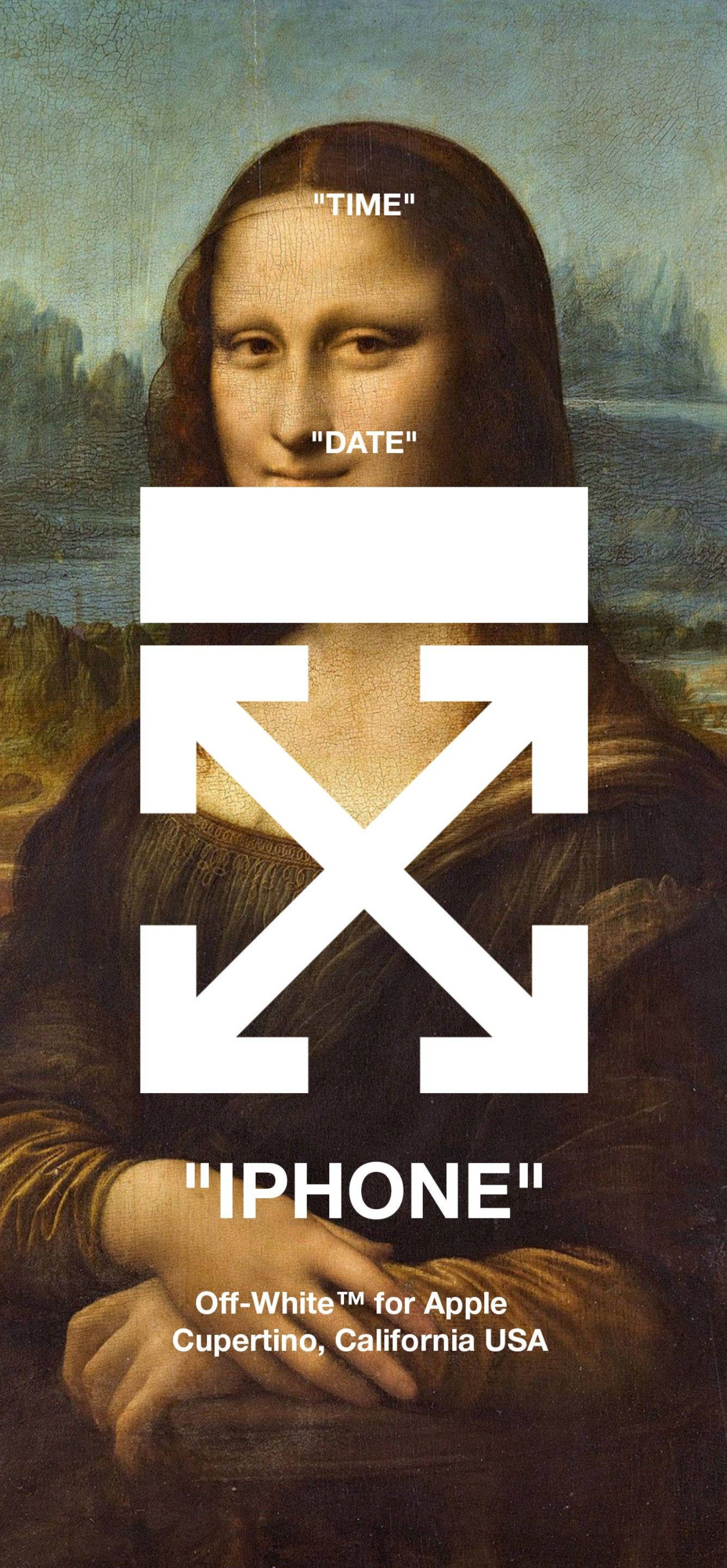 Mona Lisa Off-White iPhone Wallpaper