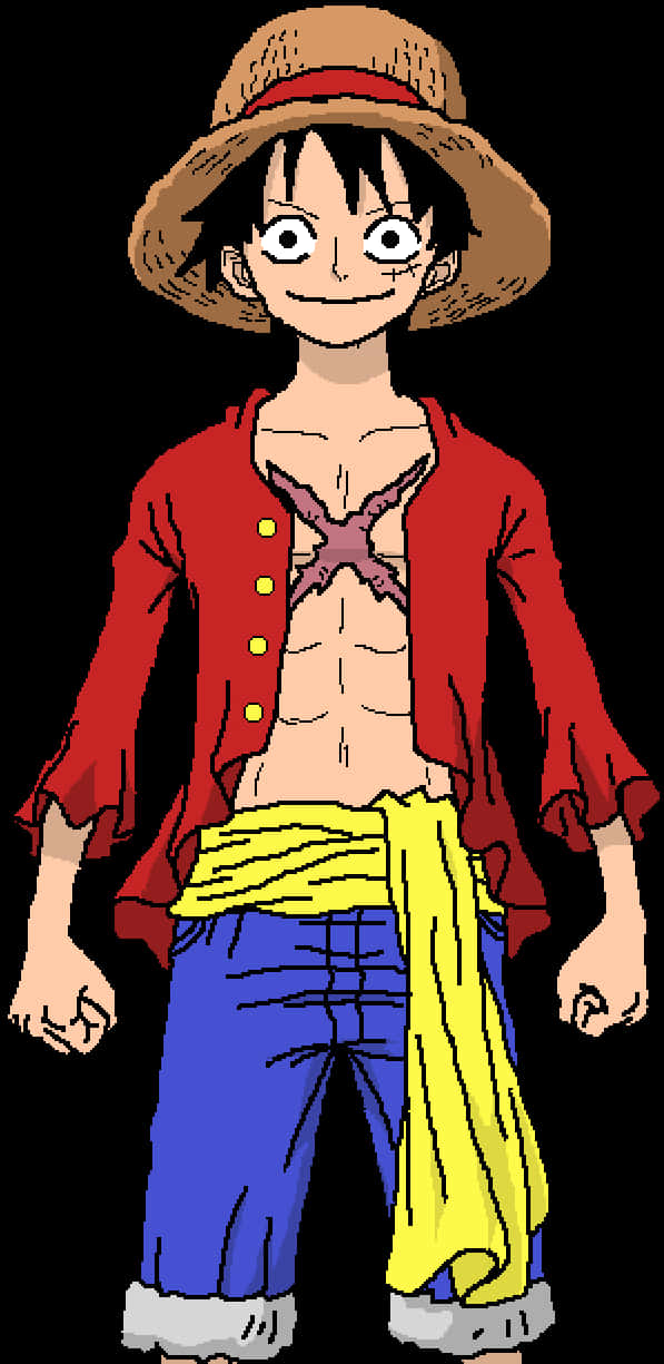 Monkey D. Luffy na Tauhan ng One Piece Wallpaper