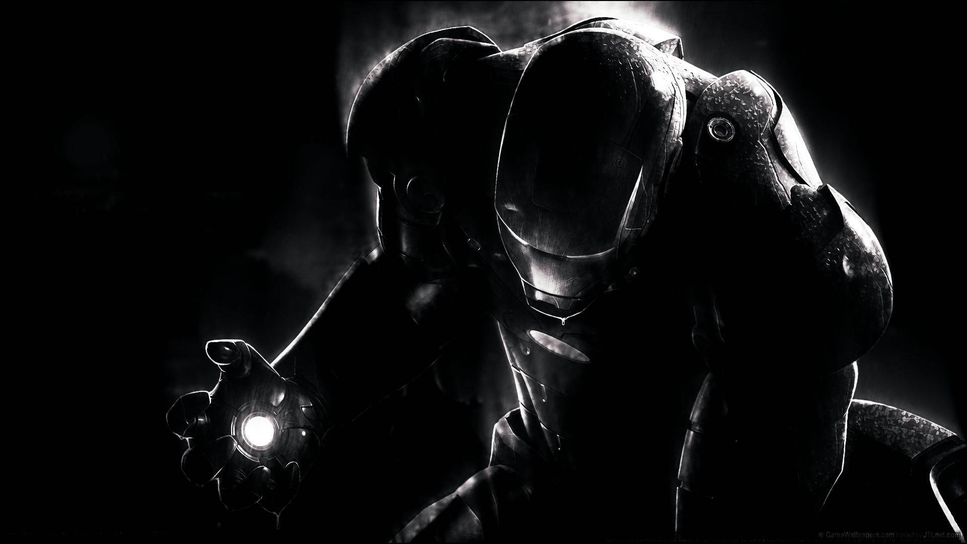 Monochrome ni Iron Man Wallpaper