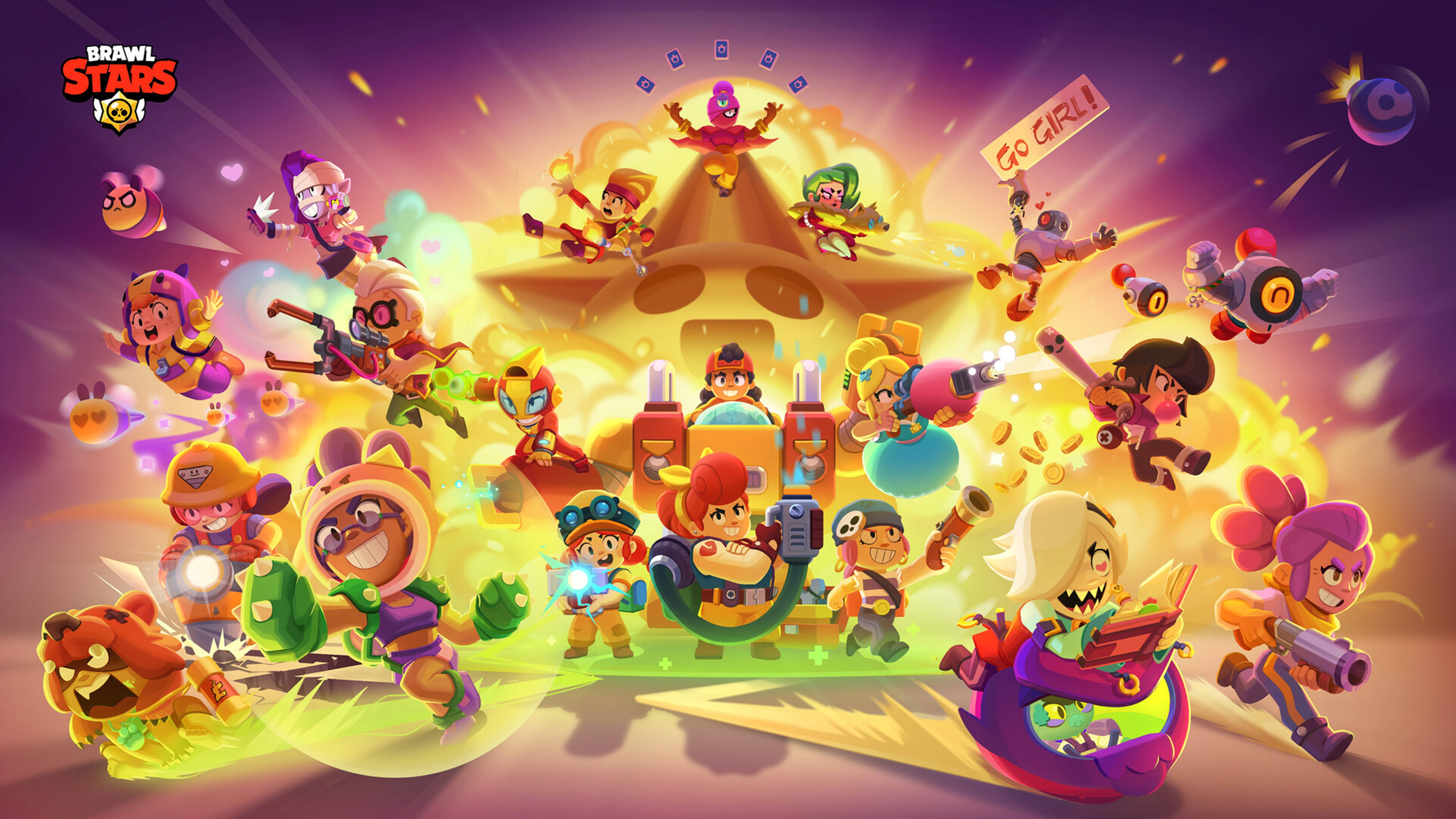 Montage ng Kababaihan Brawl Stars 4K Wallpaper