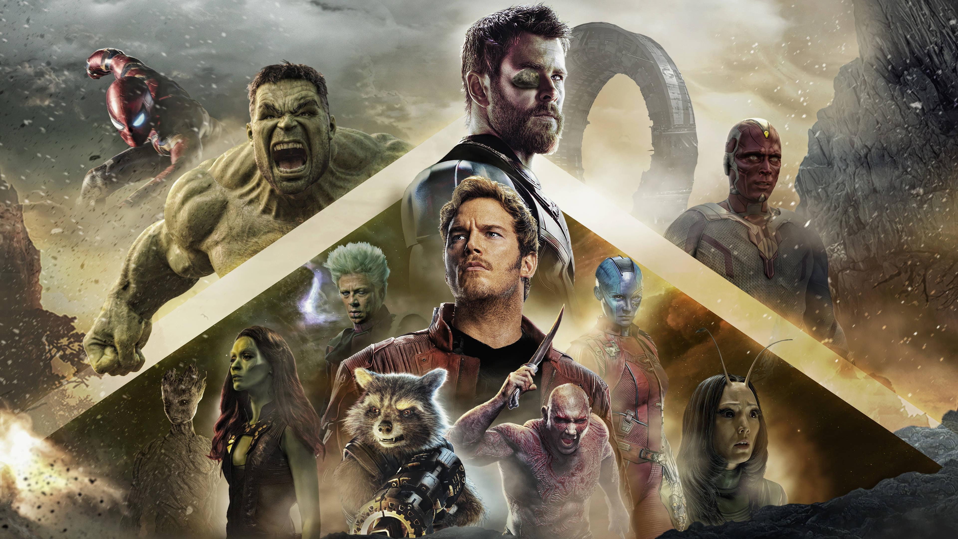 Montage ng Marvel Desktop 2 Wallpaper
