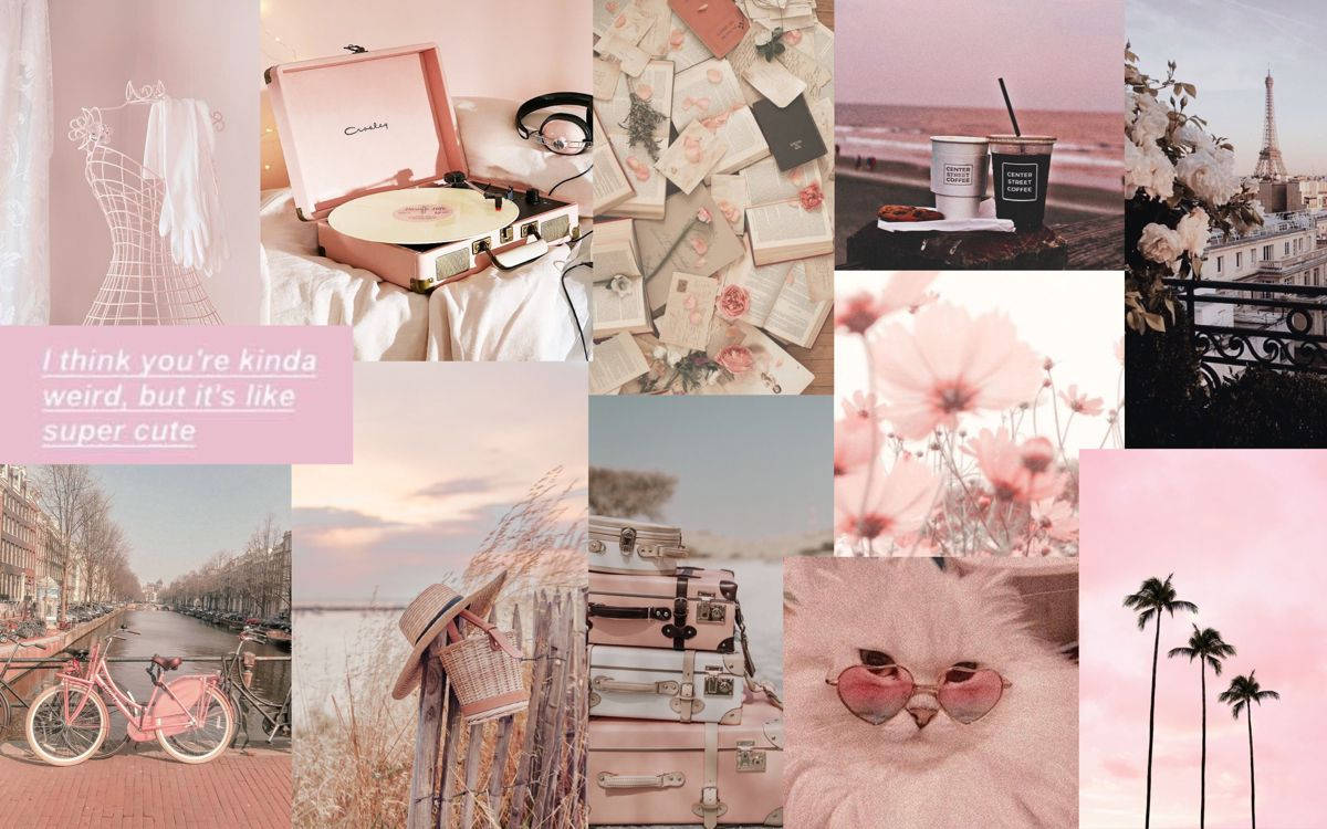 Mood Board ng Cute Pastel Sunset Wallpaper