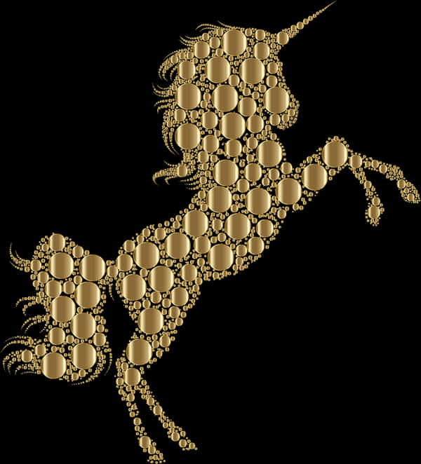 Mosaic ng Gintong Unicorn Wallpaper
