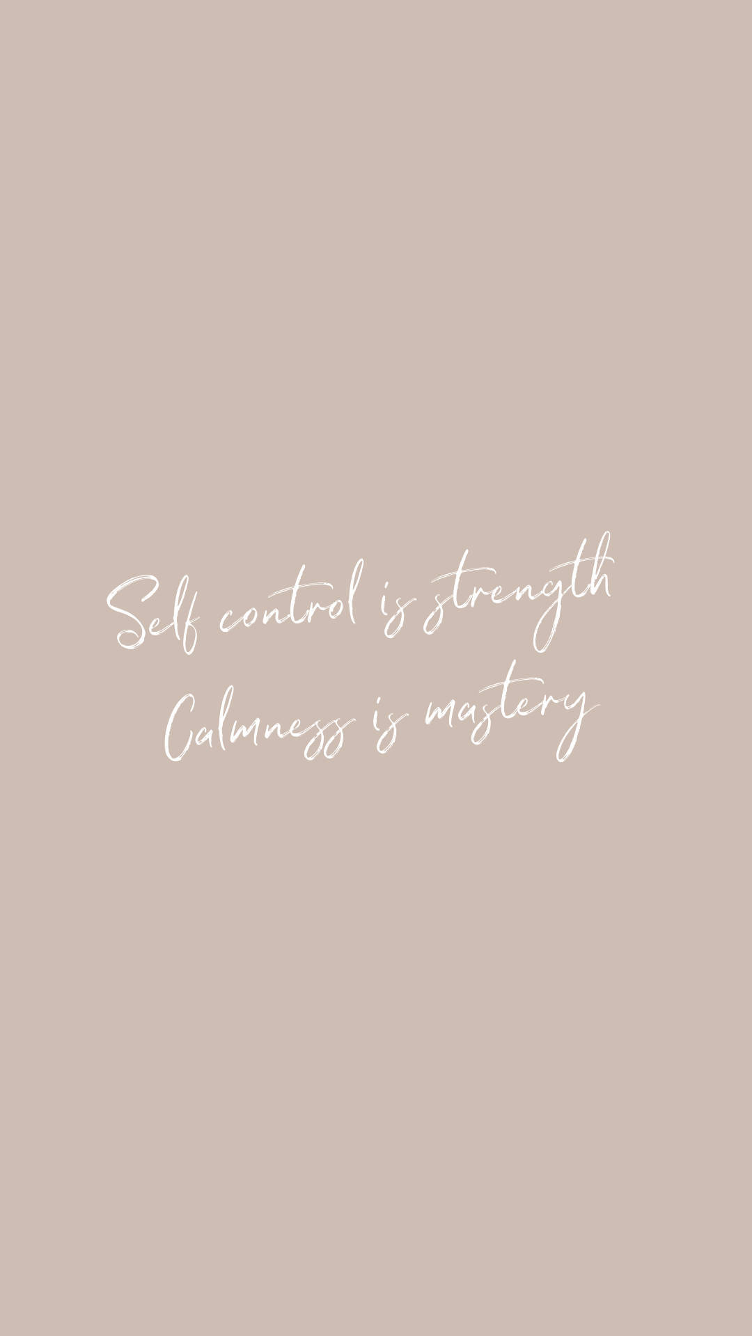 Motivational Quote sa Beige Minimalist Wallpaper
