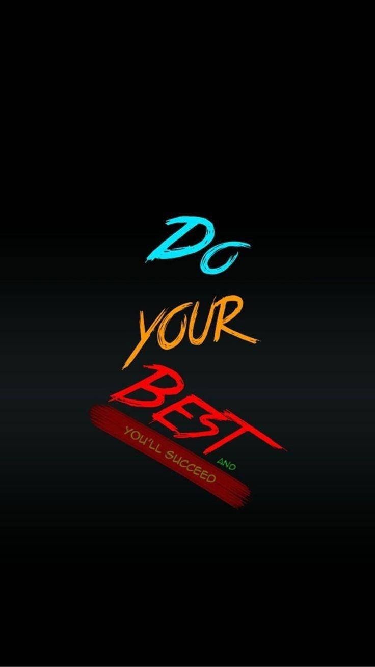 Motivational Quote sa Madilim na Background Wallpaper