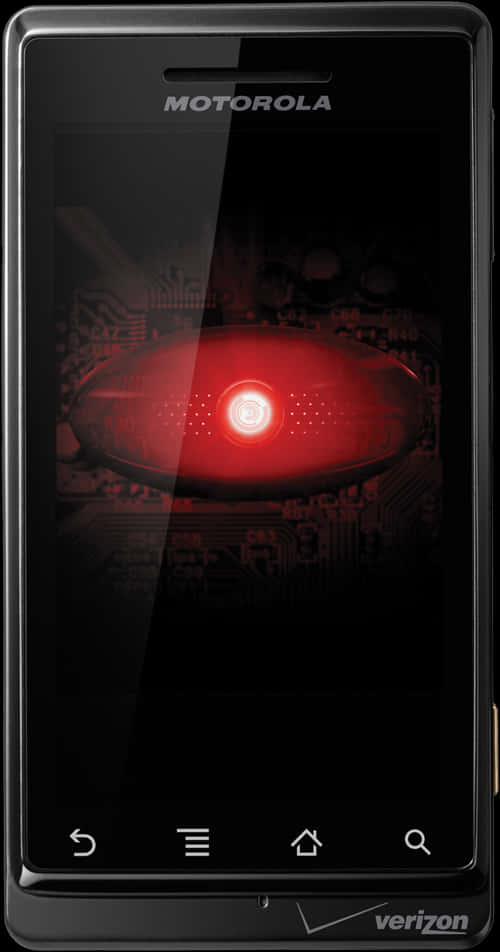 Motorola Android Phone na may Red Eye Wallpaper