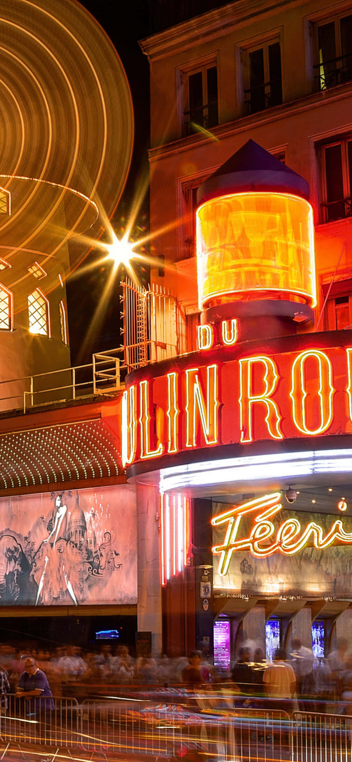 Moulin Rouge Light Trail Epekto Wallpaper