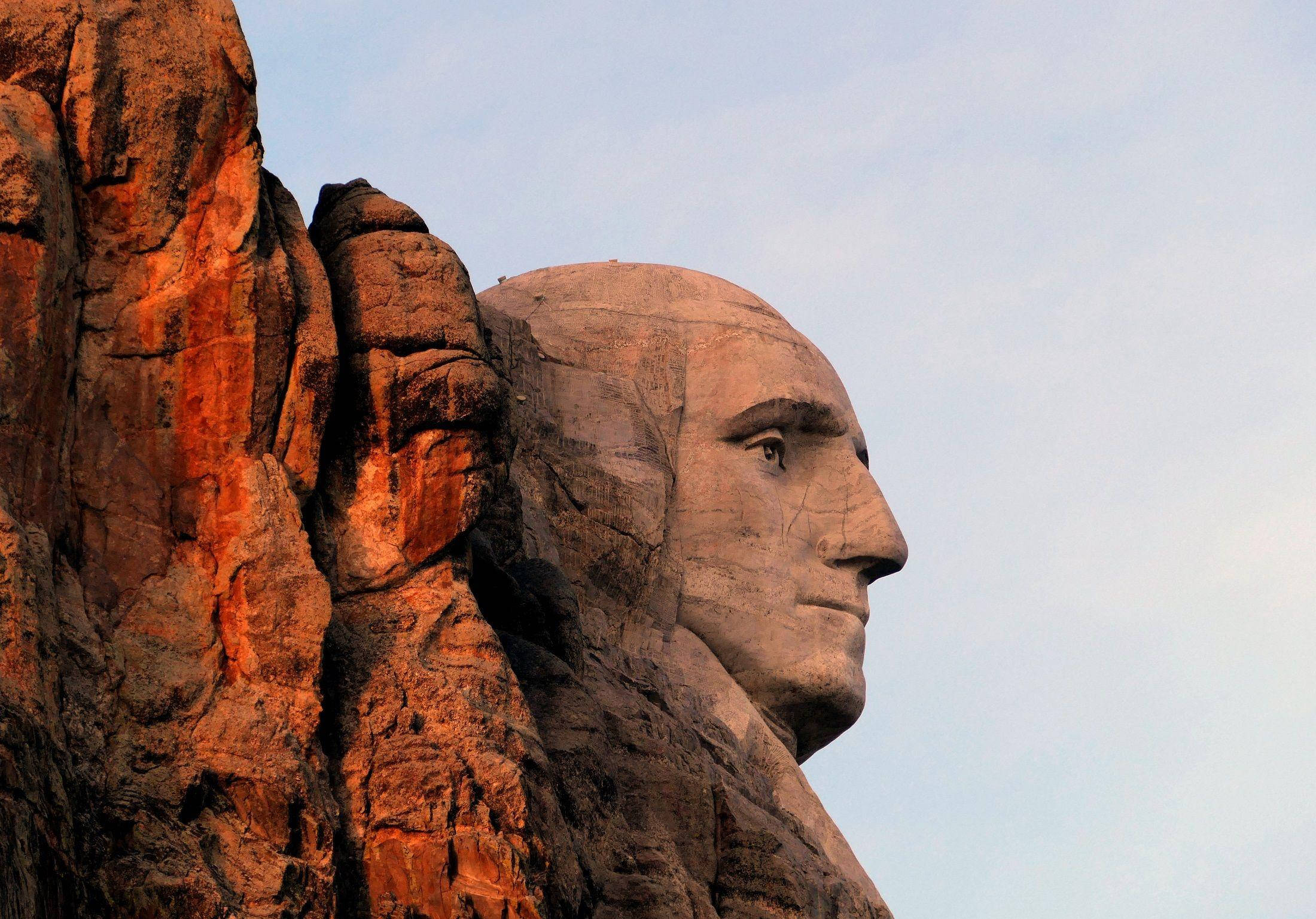 Mount Rushmore Abraham Lincoln Sa Ginintuang Oras Wallpaper
