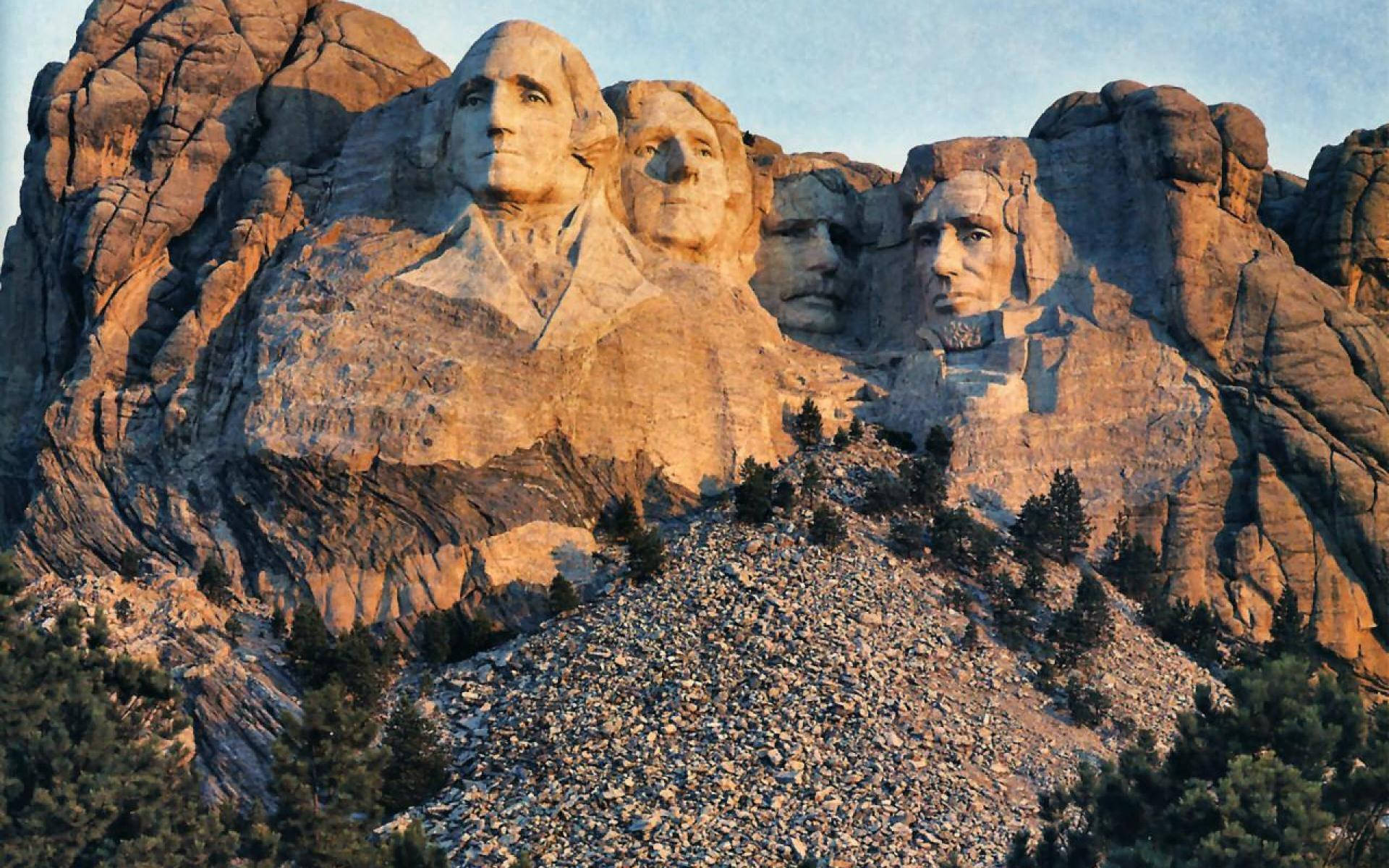 Mount Rushmore sa Ginintuang Oras Wallpaper