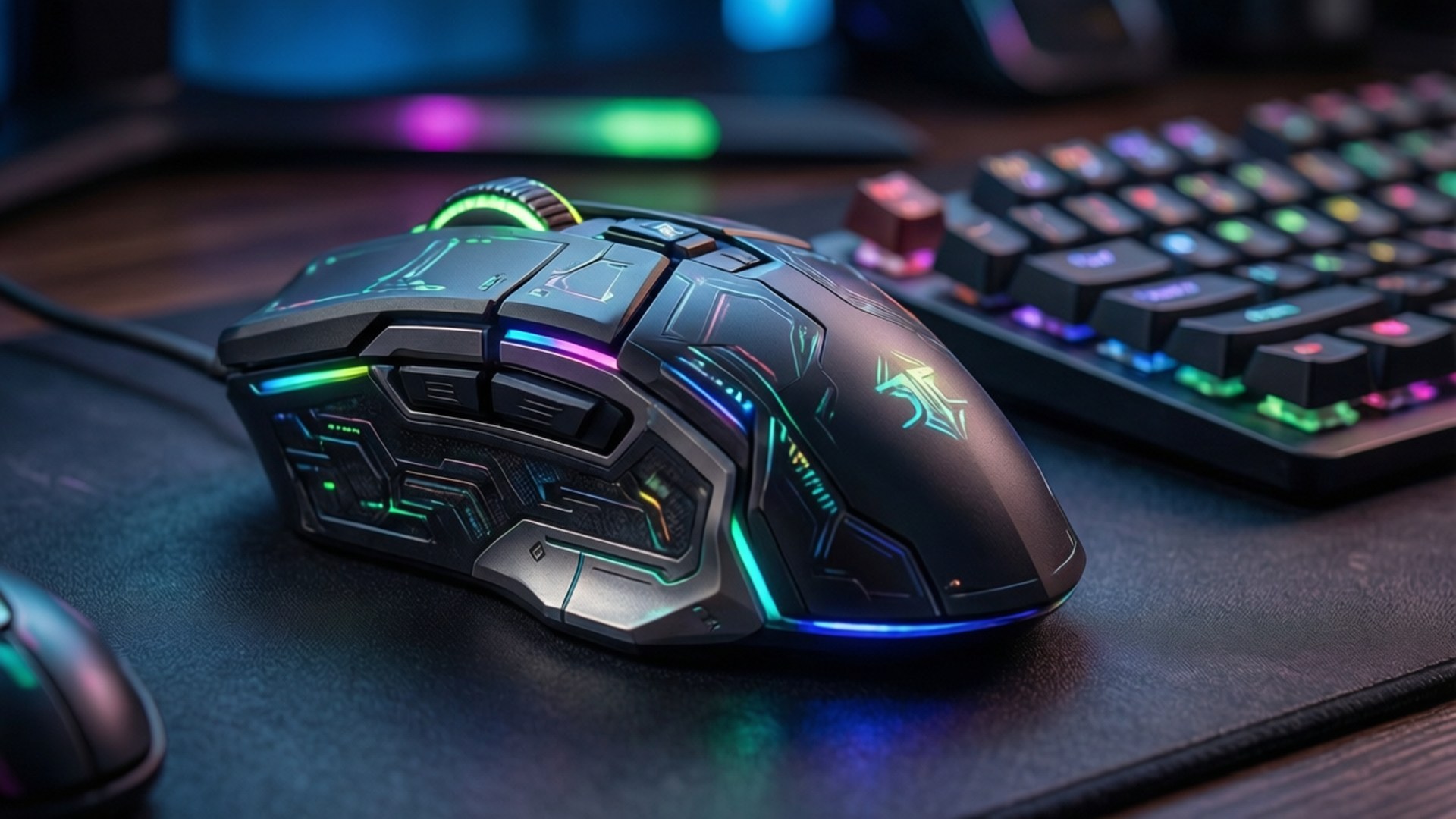 Mouse at Keyboard na RGB Wallpaper