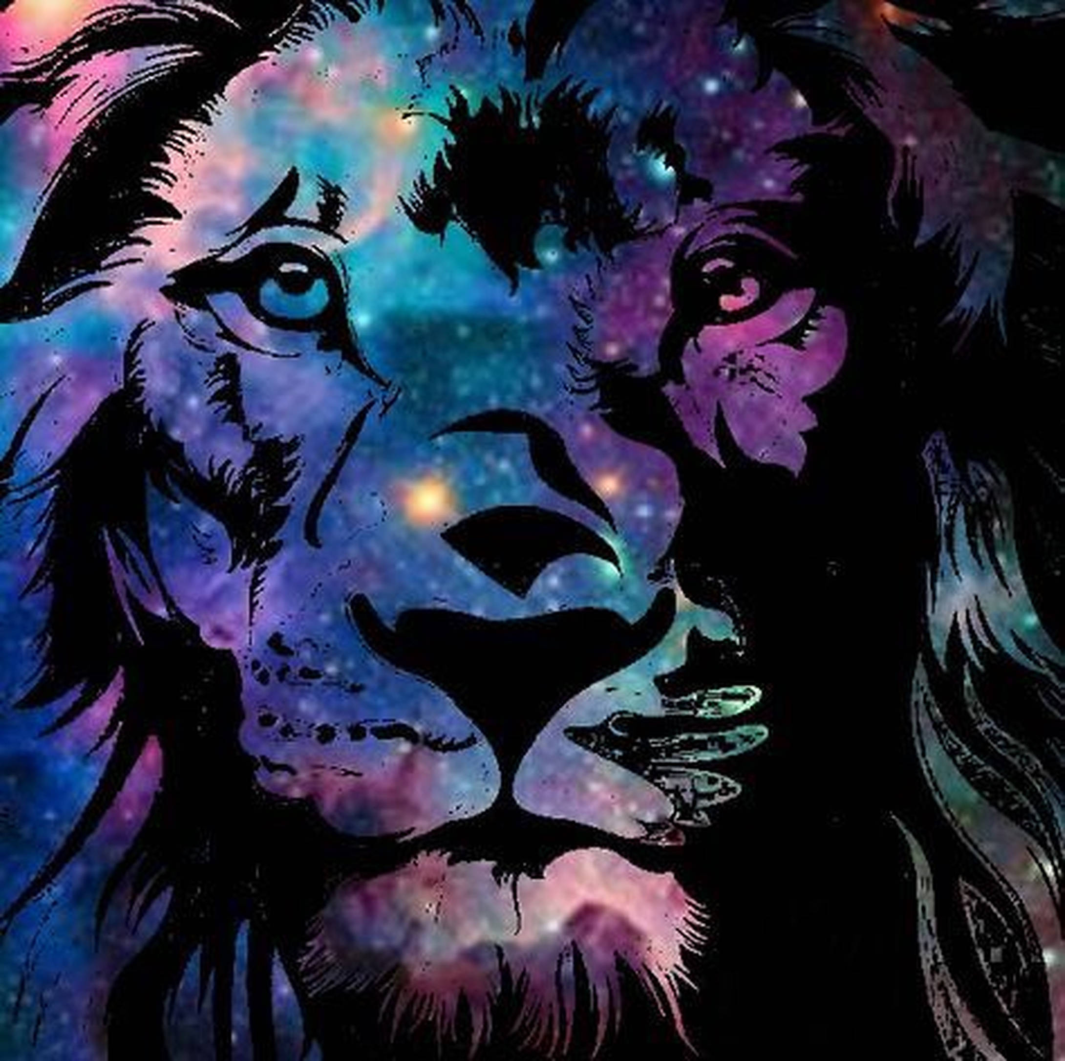 Mukha ng Leon sa Kalawakan Wallpaper