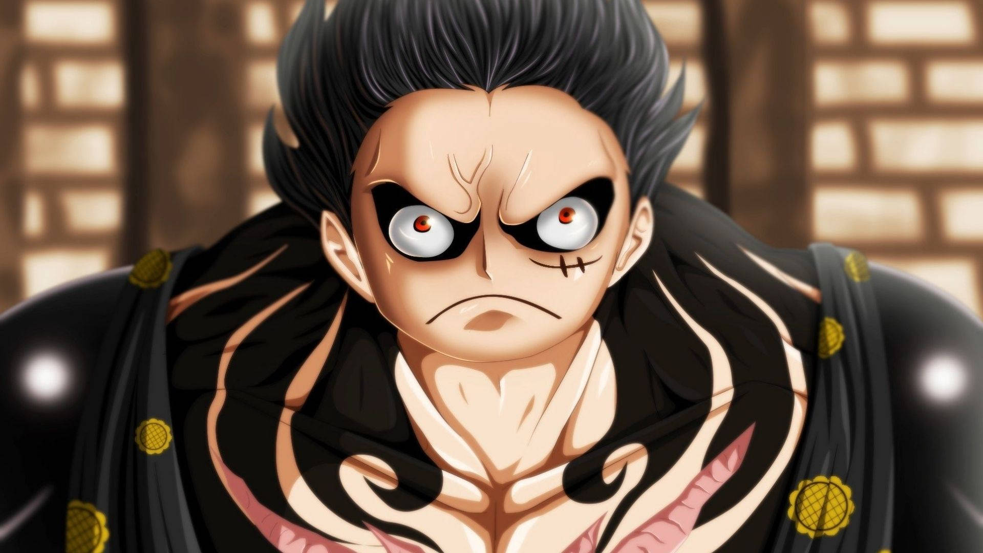 Mukha ni Luffy Gear 4 Wallpaper