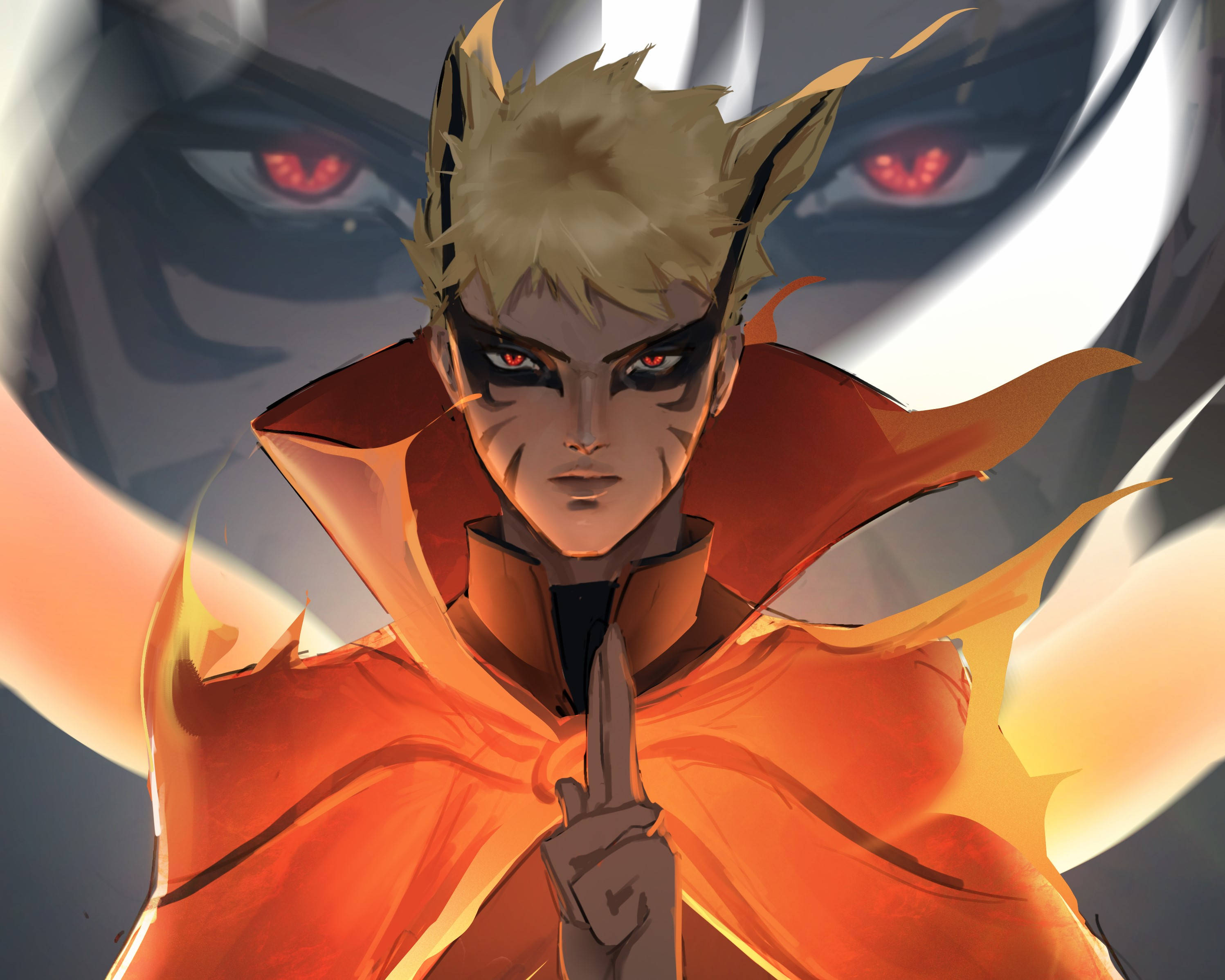 Mukha ni Naruto sa Baryon Mode Wallpaper
