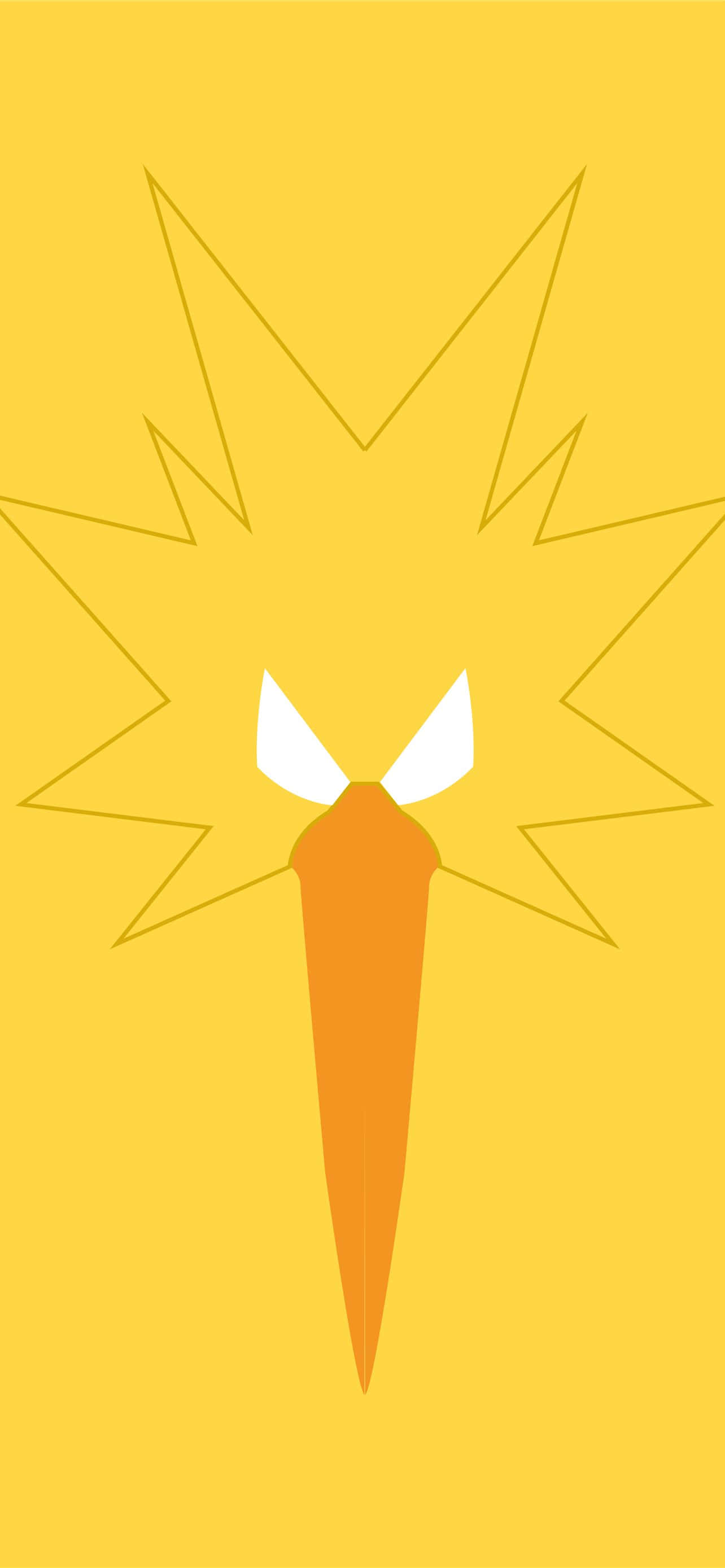 Mukha ni Zapdos na Minimalistiko Wallpaper