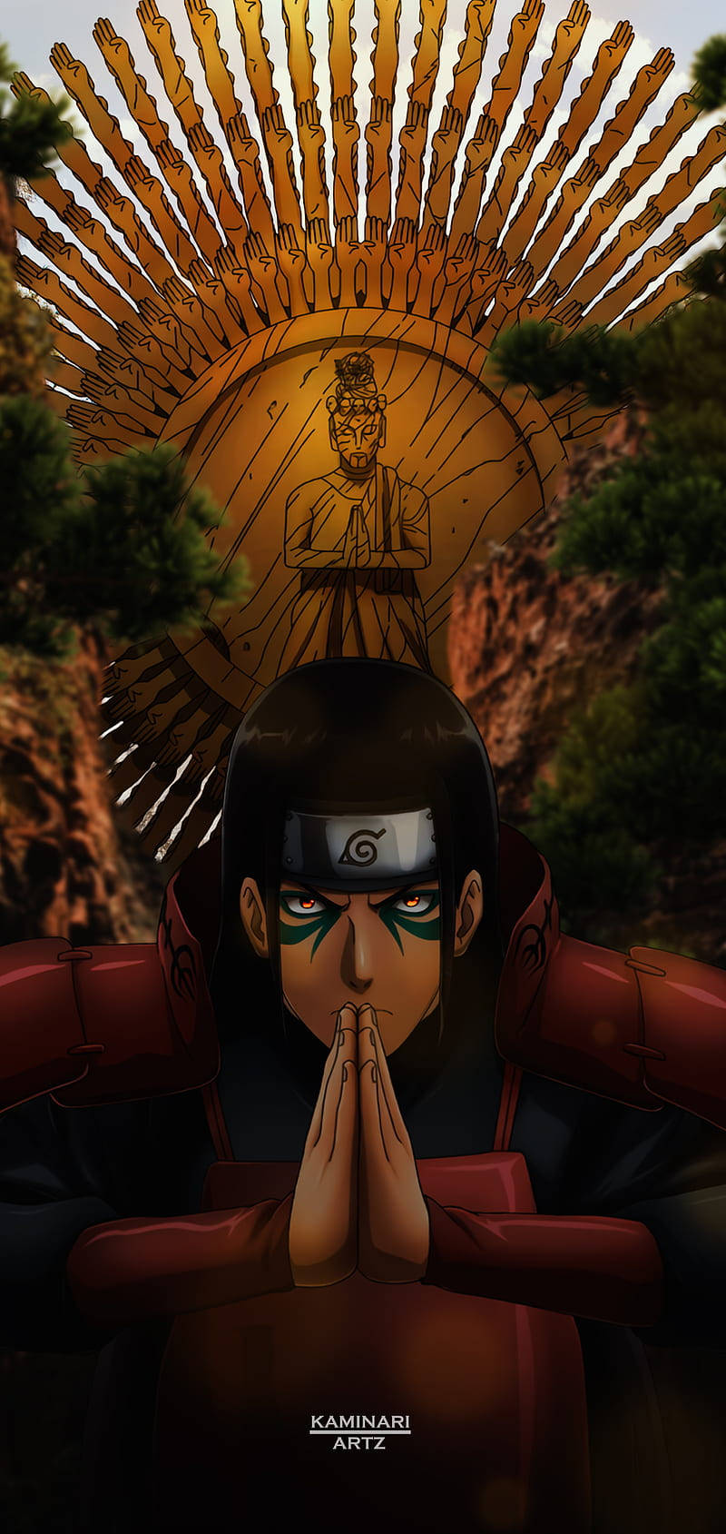 Mukhang Seryosong Hashirama Phone Fanart Wallpaper