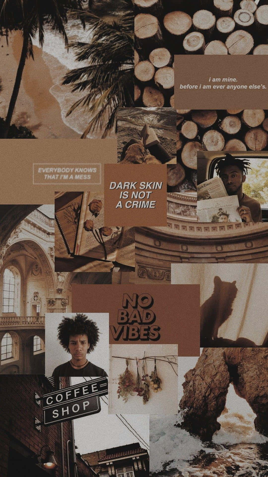 Muling pagtukoy sa klase: Aesthetic Brown Wallpaper