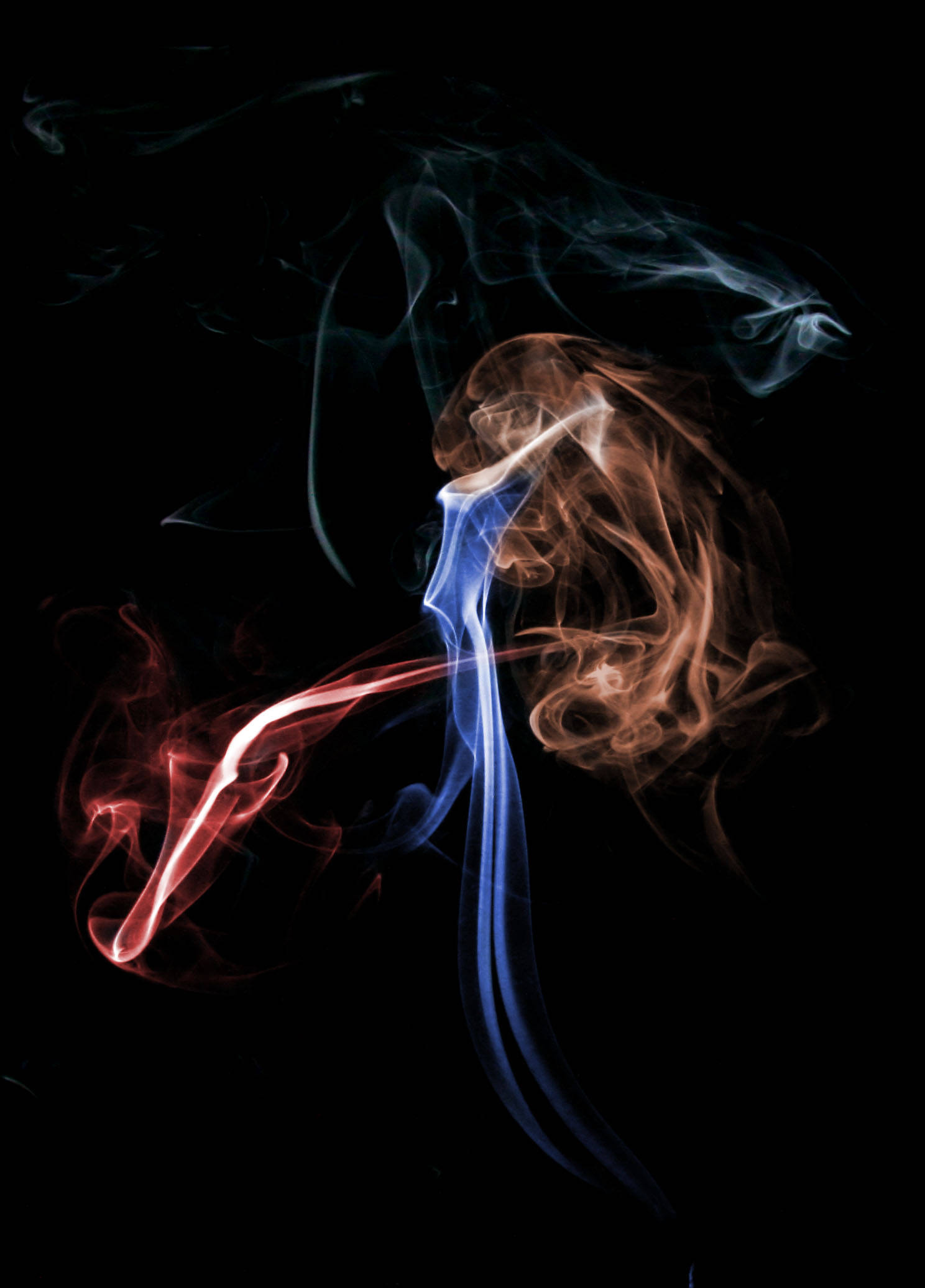 Multi-Kulay na Smoke Art Wallpaper