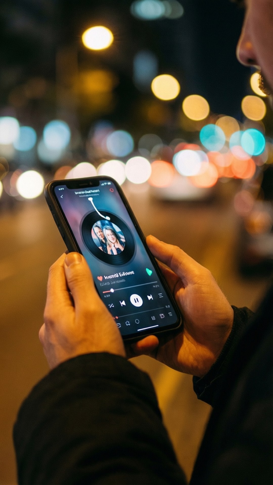 Music App sa Gabi Wallpaper