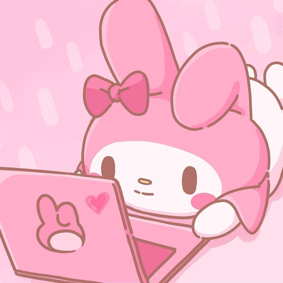 My Melody na May Pink na Laptop PFP Wallpaper