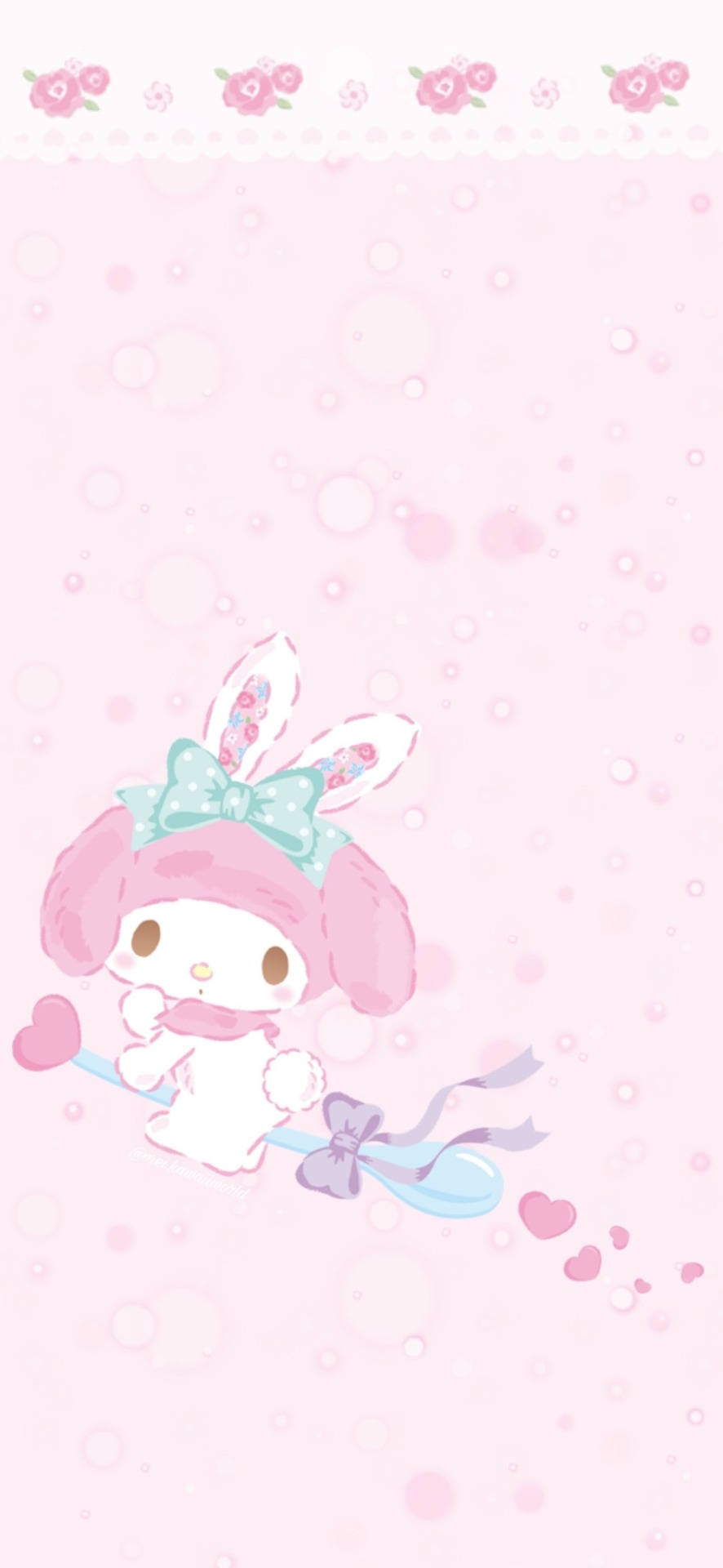 My Melody Na Nagsakay Sa Isang Kutsara Wallpaper