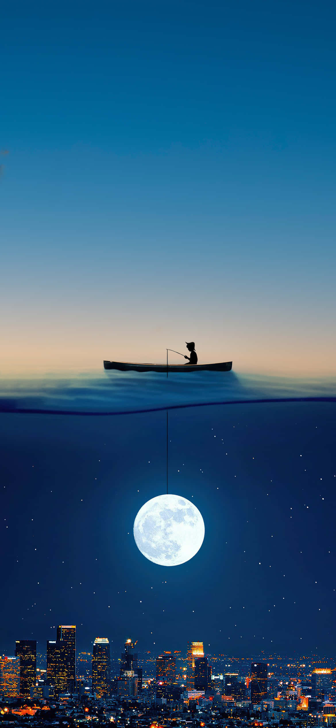 Mistikal na Tanawin ng Buwan Wallpaper