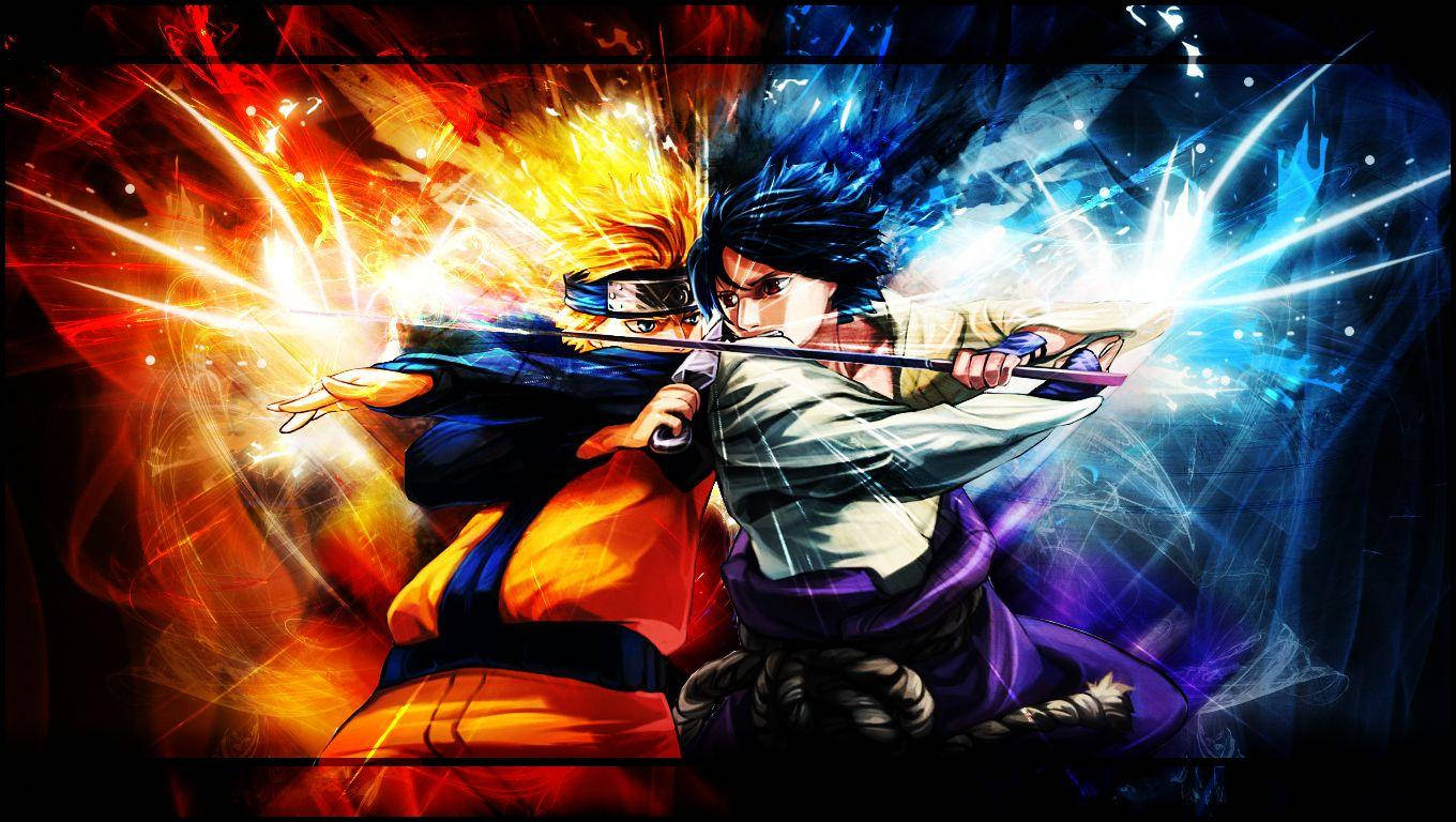Nag-aaway sina Sasuke at Naruto PC Wallpaper