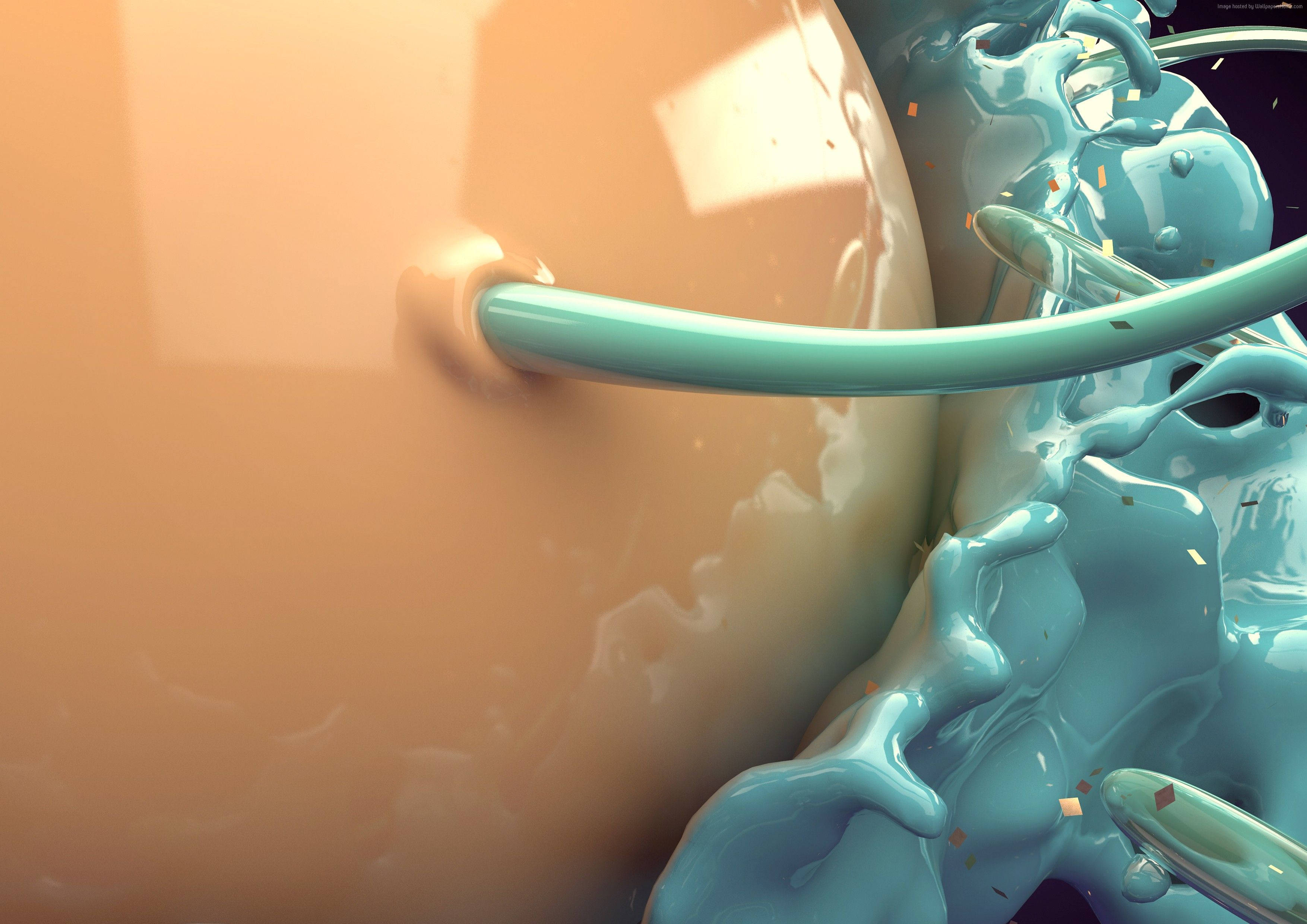Nagbibigay ng Makulay na Buhay sa Iyong Tahanan gamit ang 3D Blue Abstract Art Wallpaper
