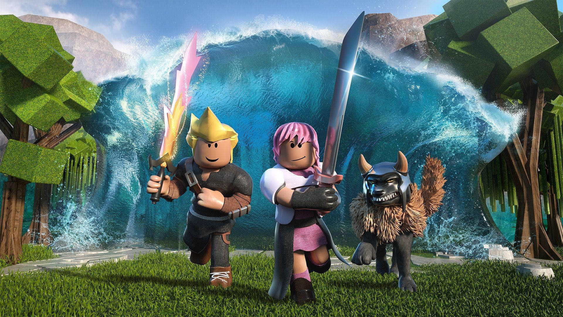 Nagcha-charge na Roblox Avatar Wallpaper