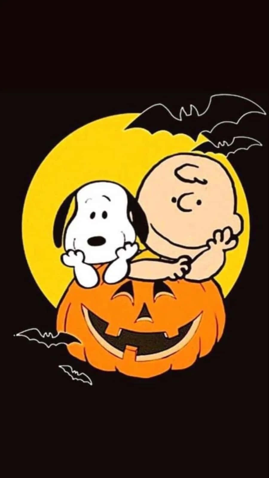 Nagdiriwang sina Charlie Brown at mga kaibigan sa diwa ng Halloween Wallpaper