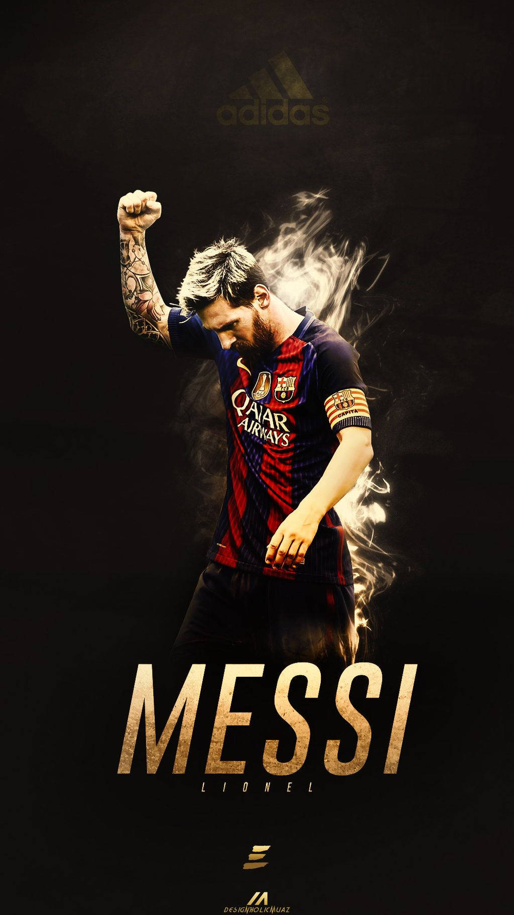Nagdiwang si Lionel Messi matapos makaiskor. Wallpaper