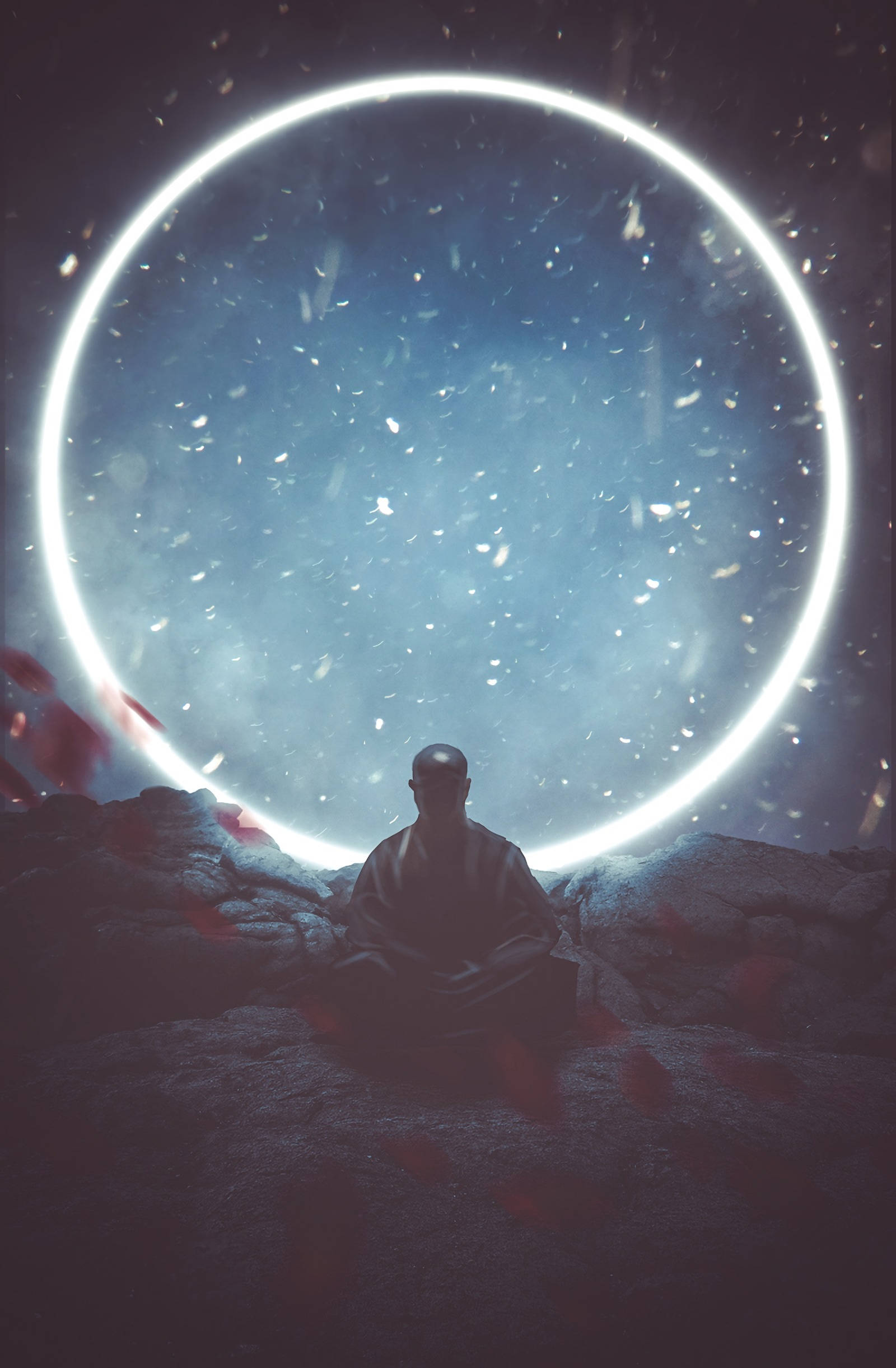 Nagmumunyang Buddha Monk Wallpaper