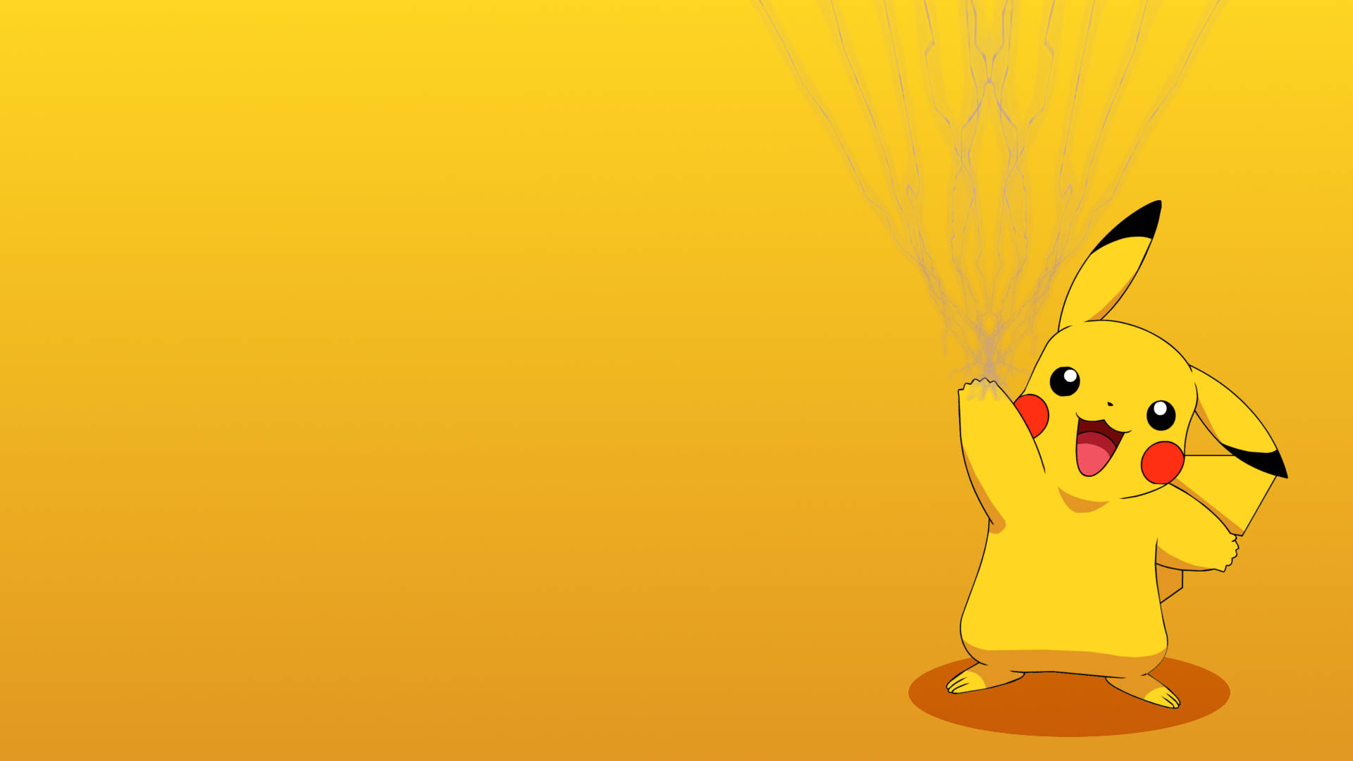 Nagpapakawala si Pikachu ng isang malakas na Thunderbolt Wallpaper