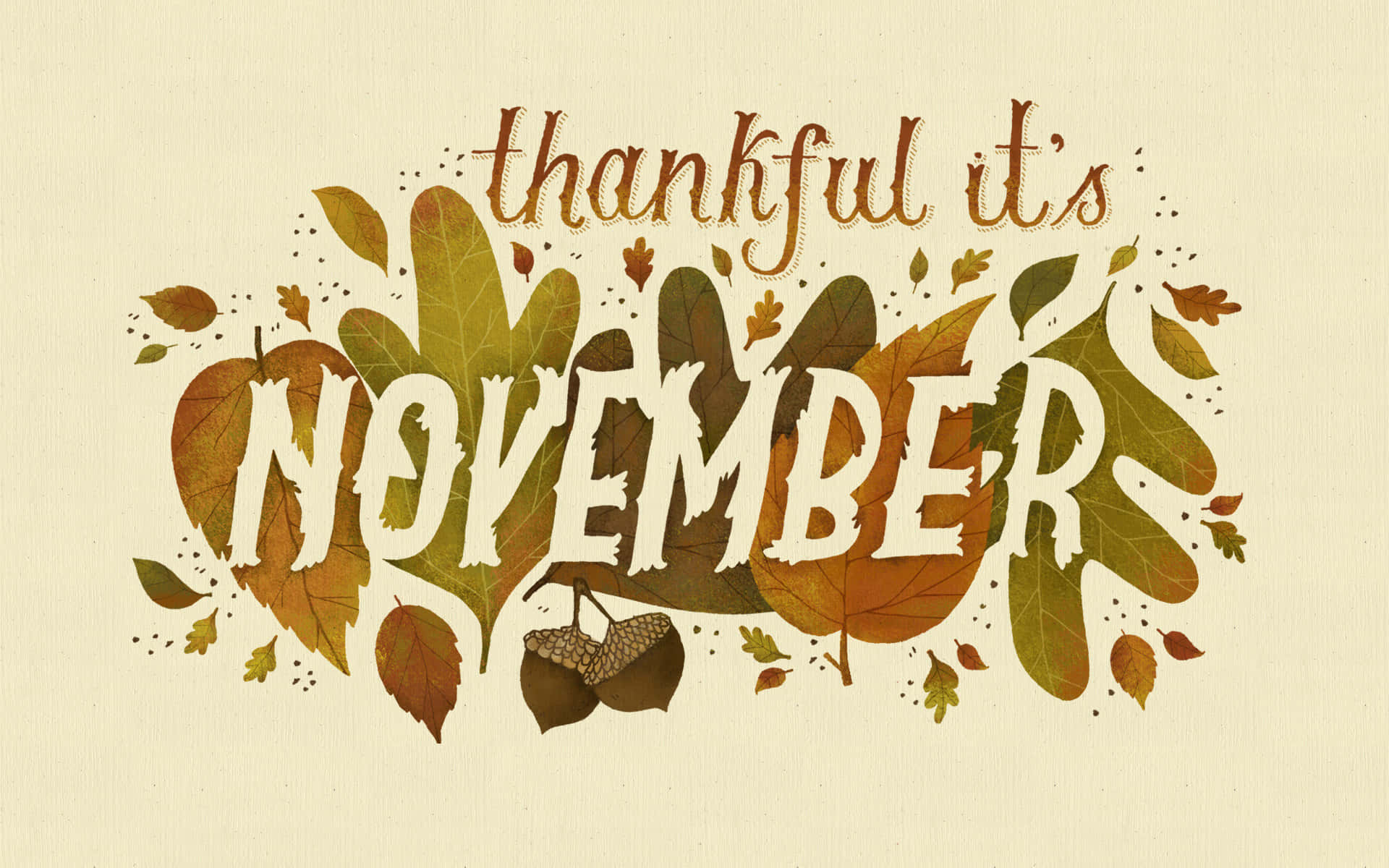 Nagpapasalamat na Cute November Wallpaper