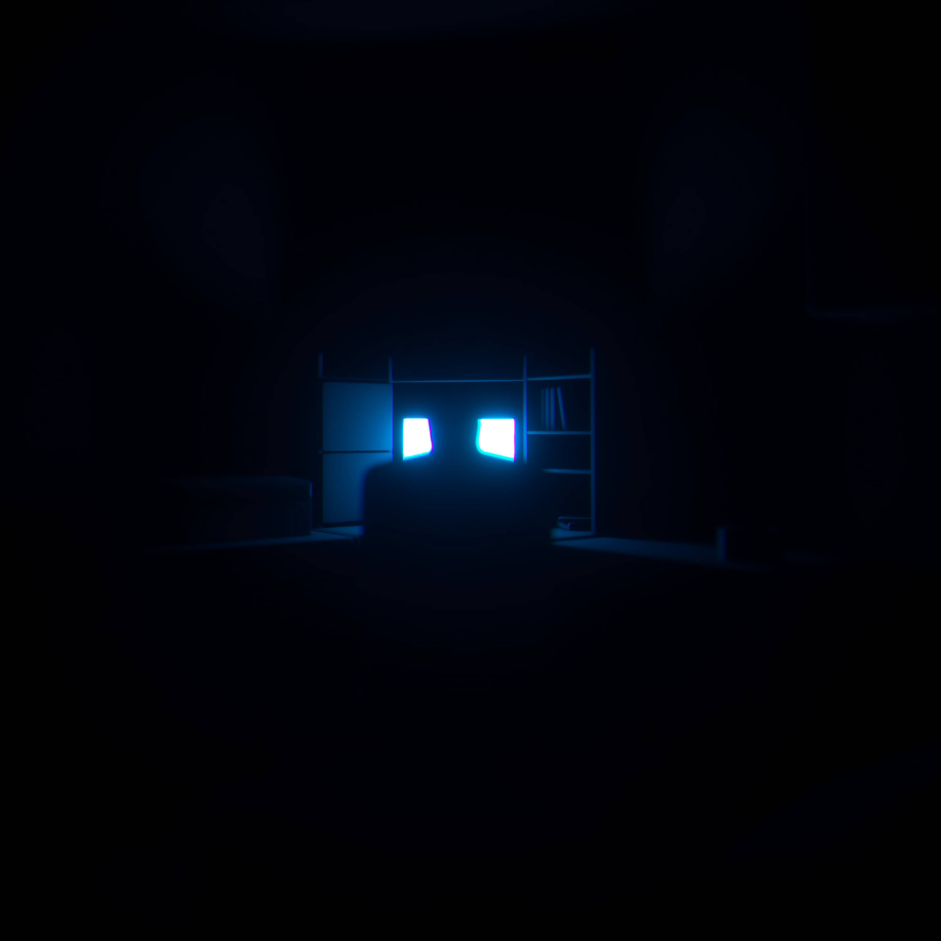 Nagtatrabaho sa Madilim na Silid Wallpaper