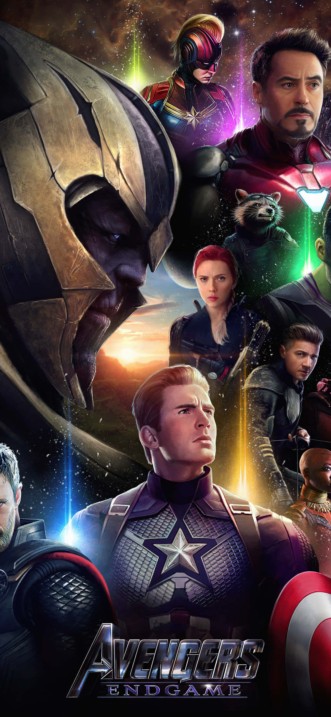 nagtipon ang mga Avengers upang labanan ang kasamaan. Wallpaper