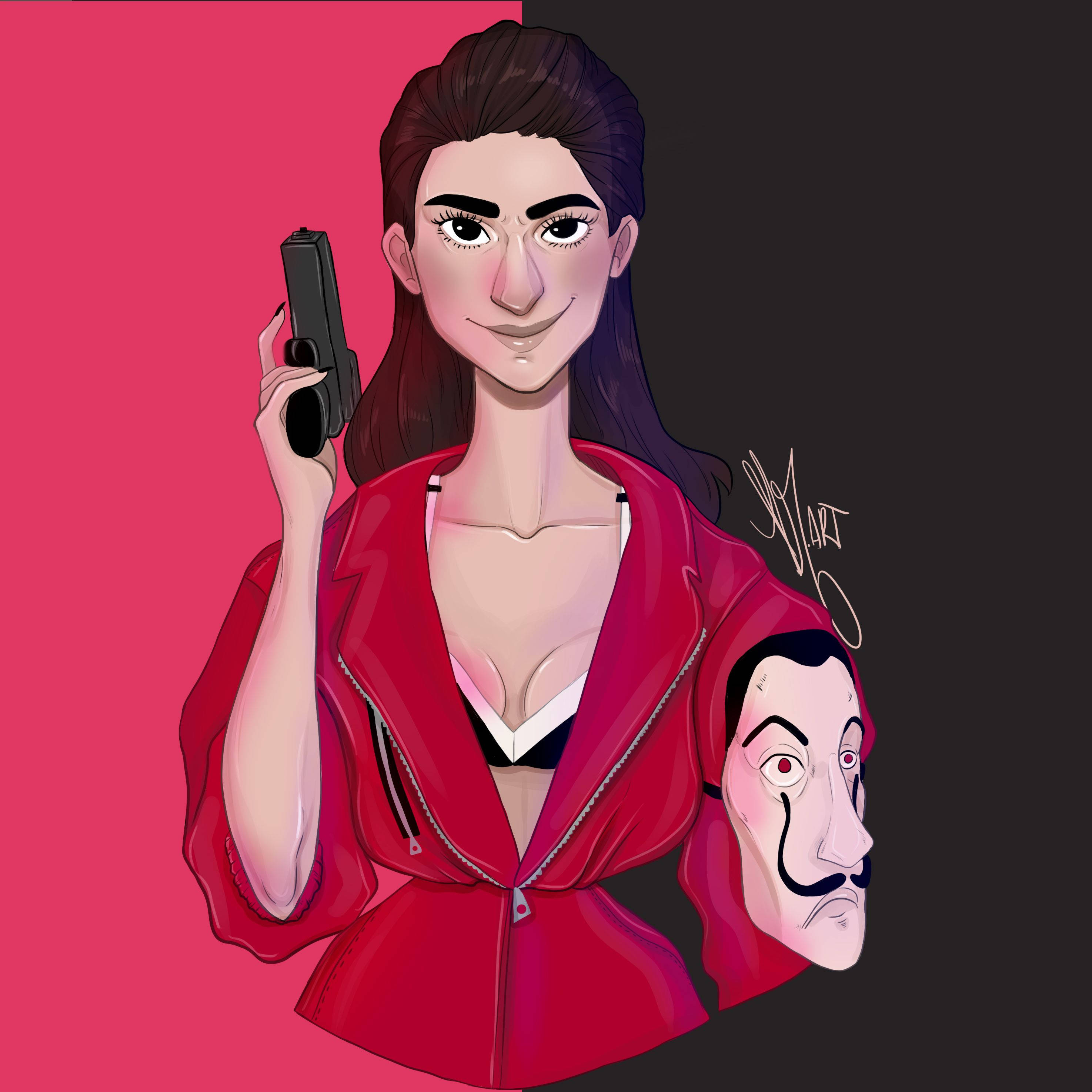 Nairobi - Ang Estratehiya ng Pagnanakaw mula sa Money Heist Wallpaper